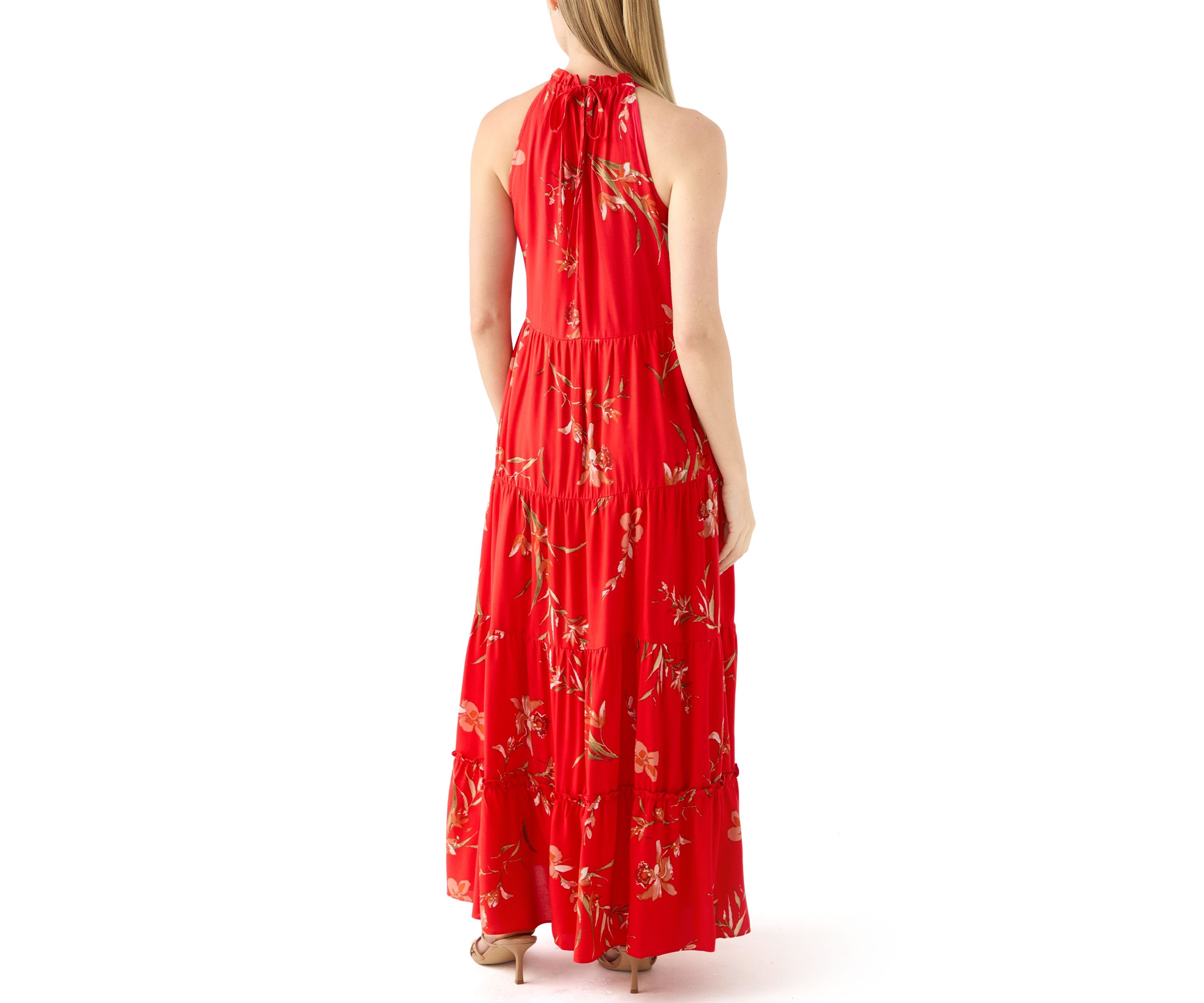 Petite Tiered Halter Maxi Dress