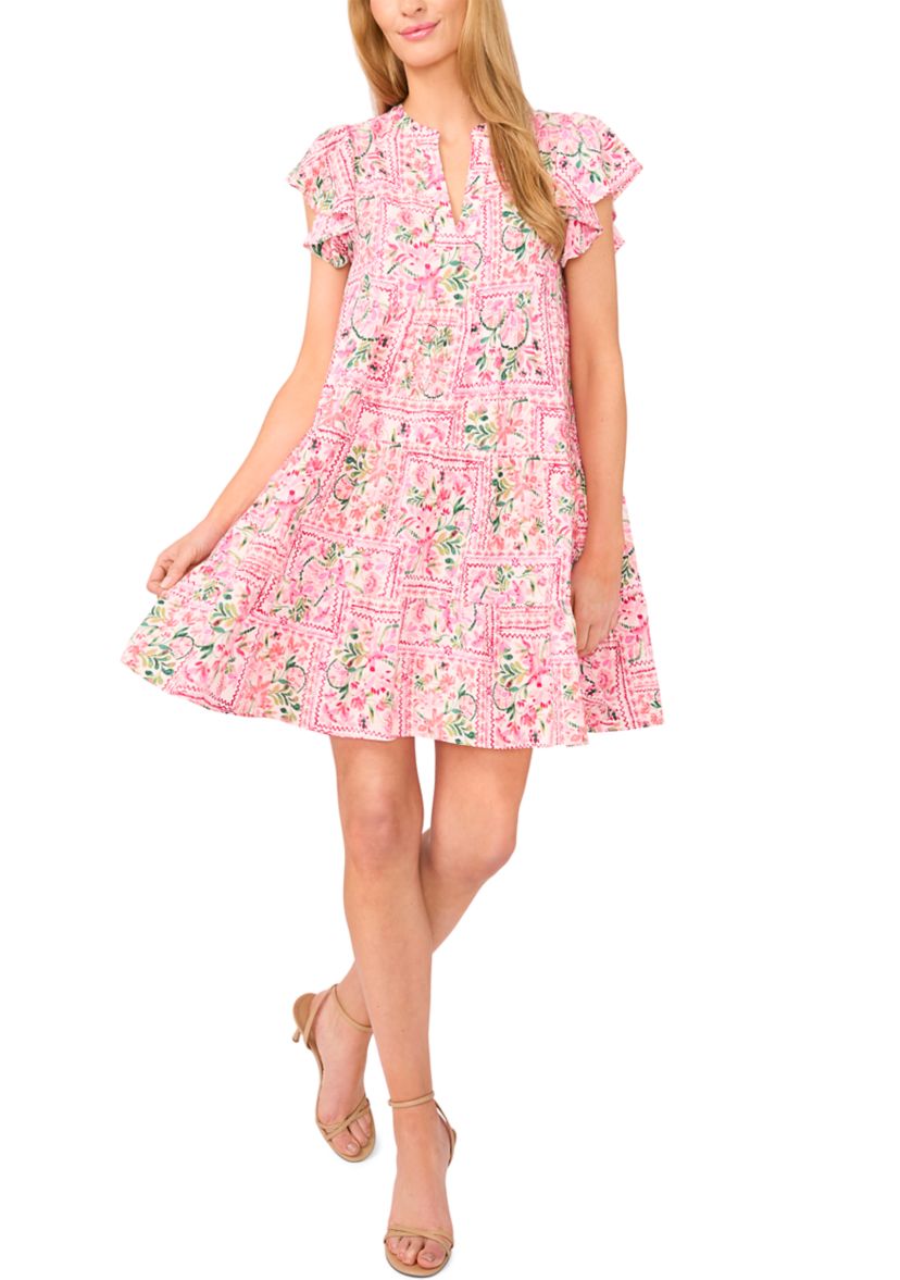 Petite Flutter Sleeve Mini Dress