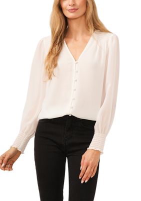 Petite V-Neck Blouse