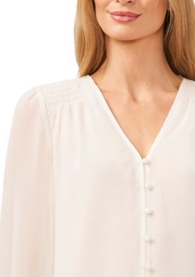 Petite V-Neck Blouse