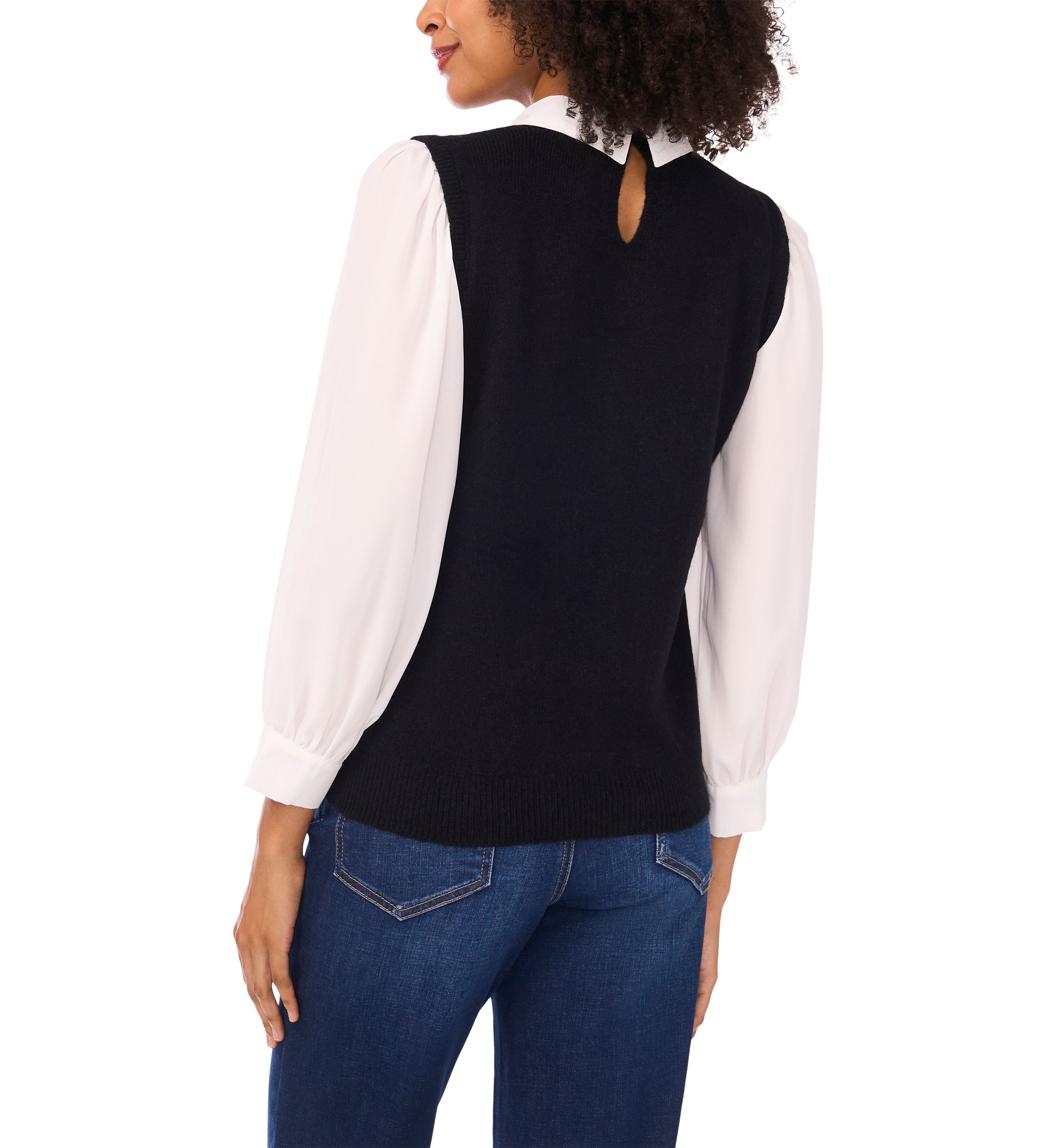 Petite Twofer Cable Vest