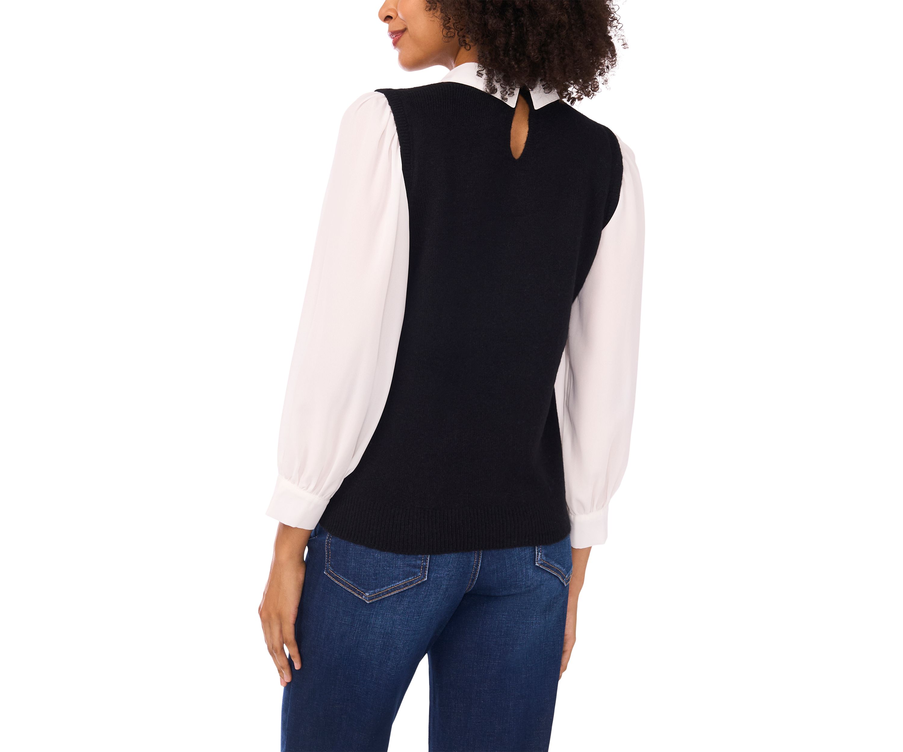 Petite Twofer Cable Vest