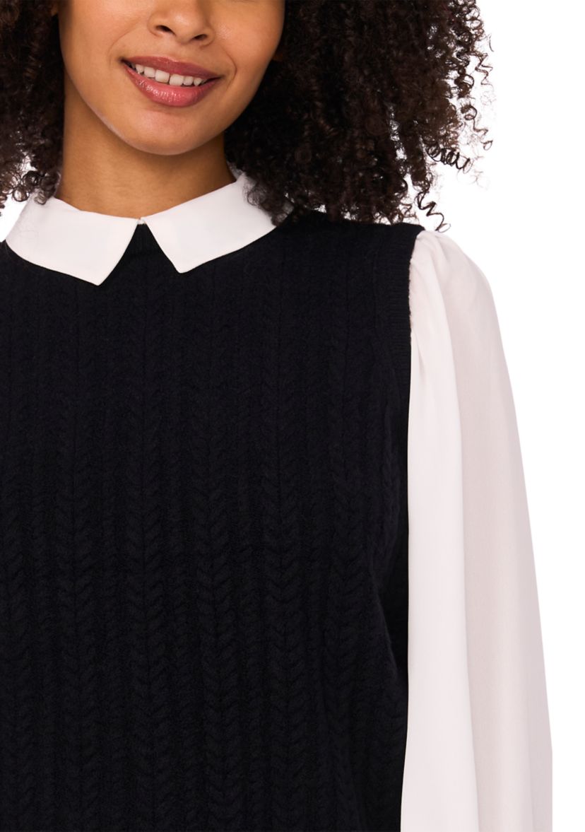 Petite Twofer Cable Vest
