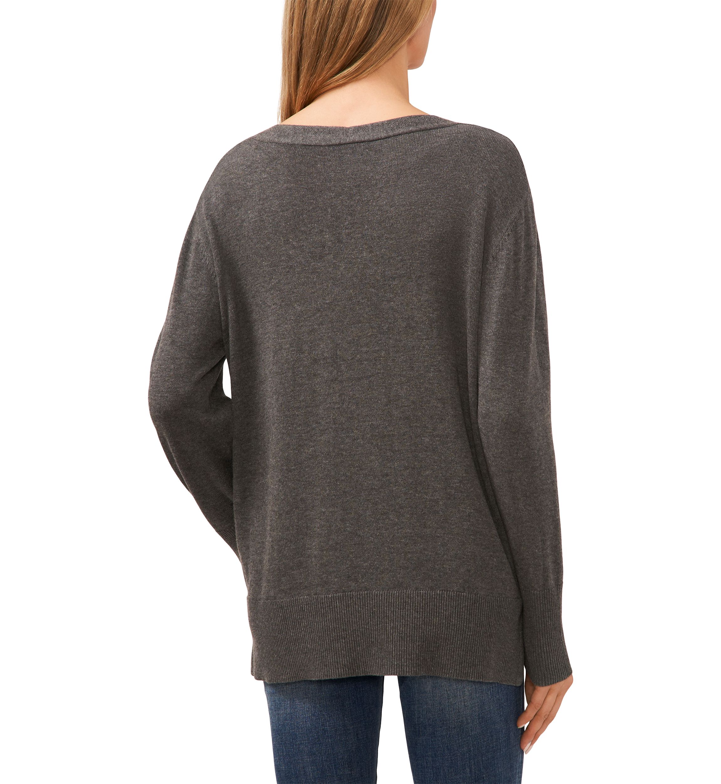 Petite Lace Trim Sweater