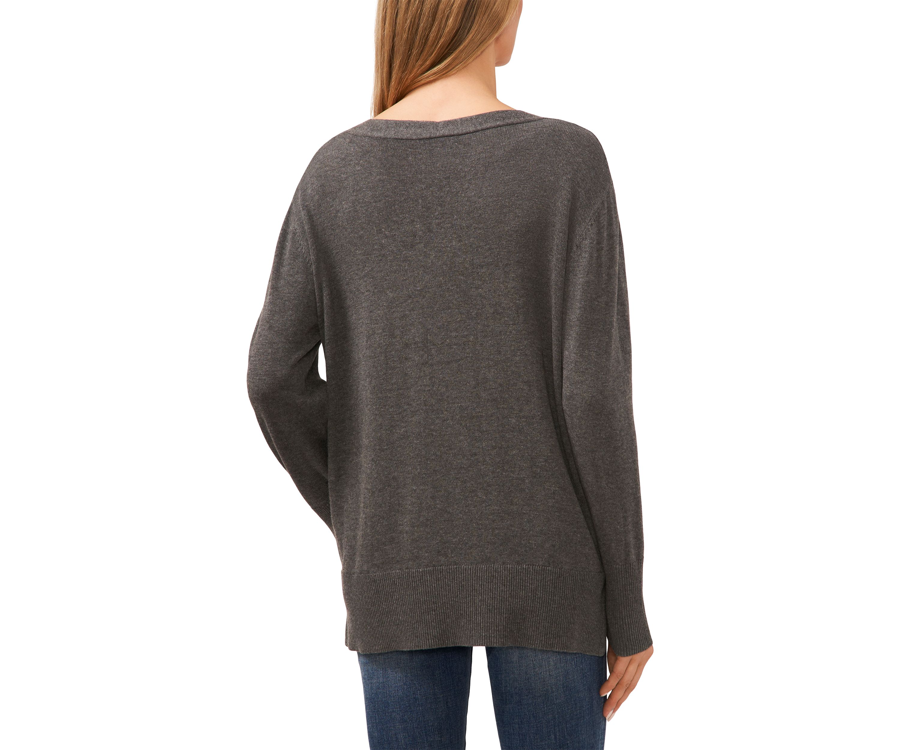 Petite Lace Trim Sweater