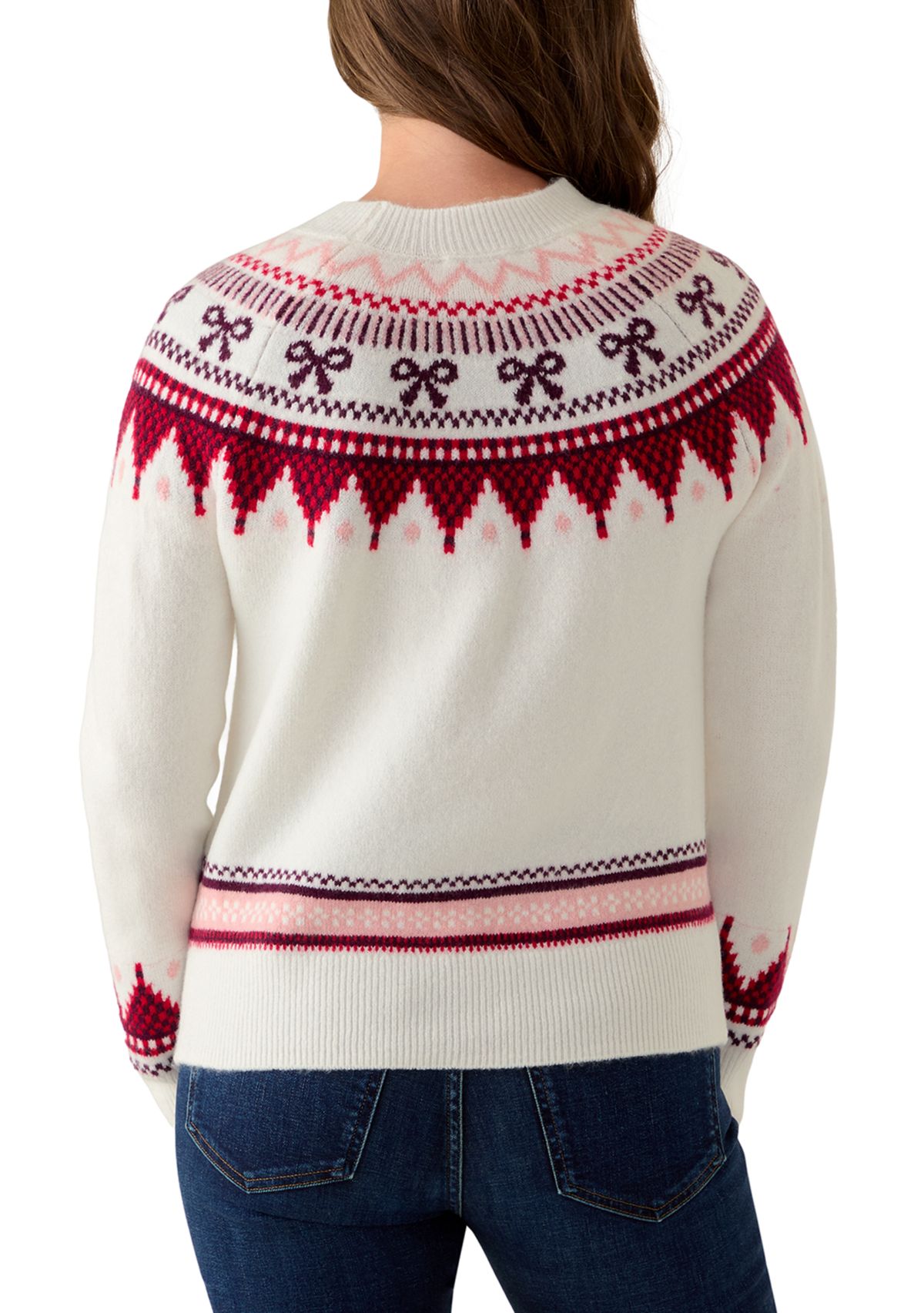 Petite Bow Fairisle Sweater