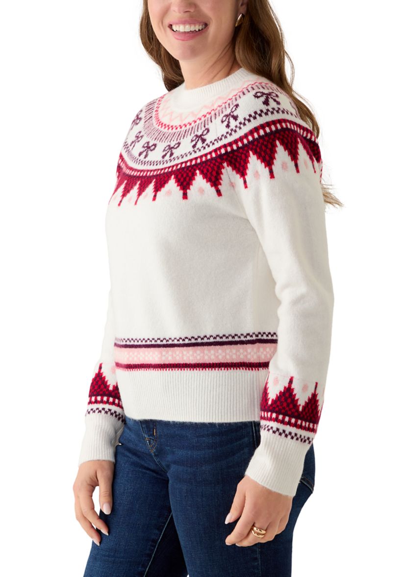 Petite Bow Fairisle Sweater