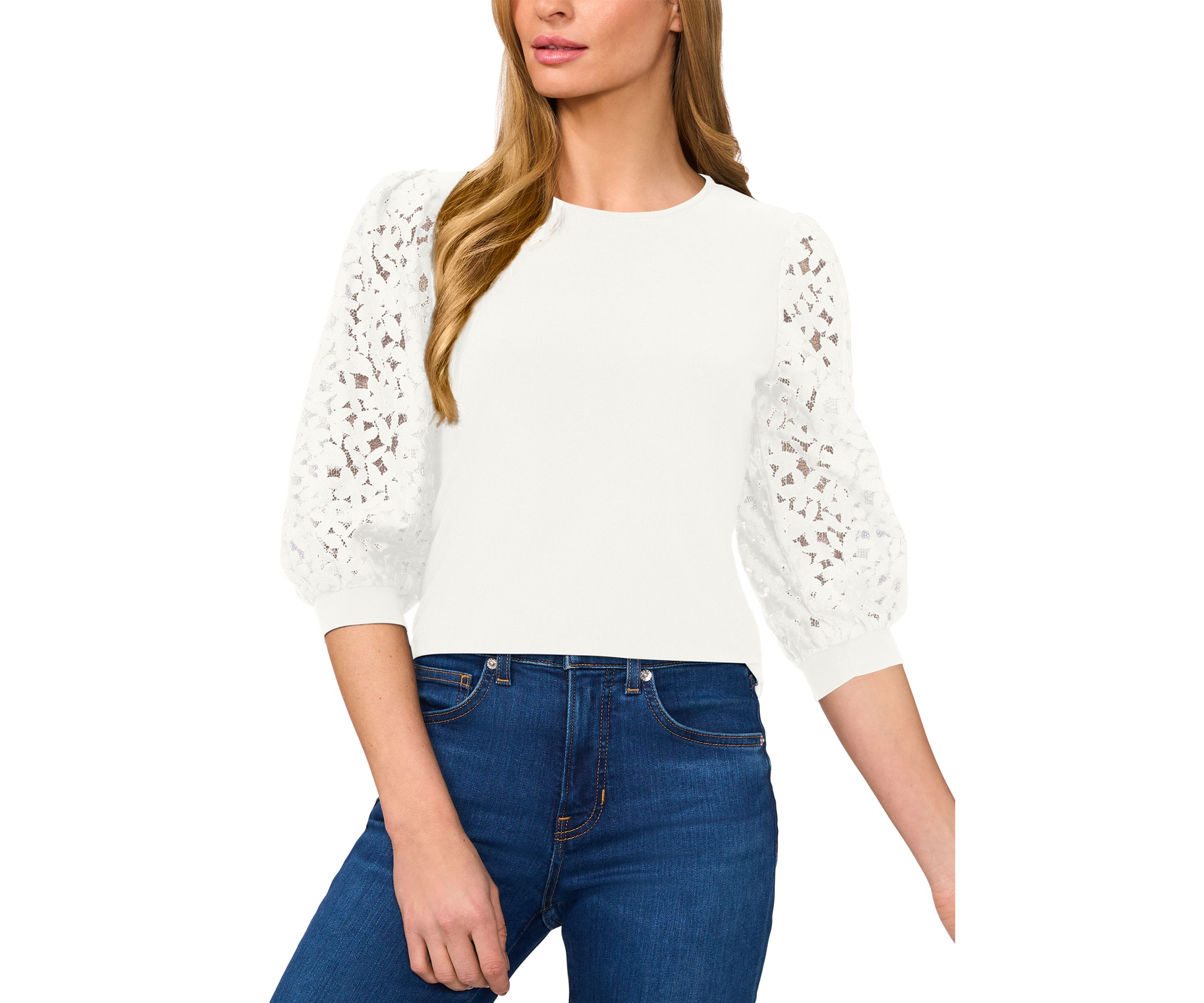 Petite Mixed Media Top 