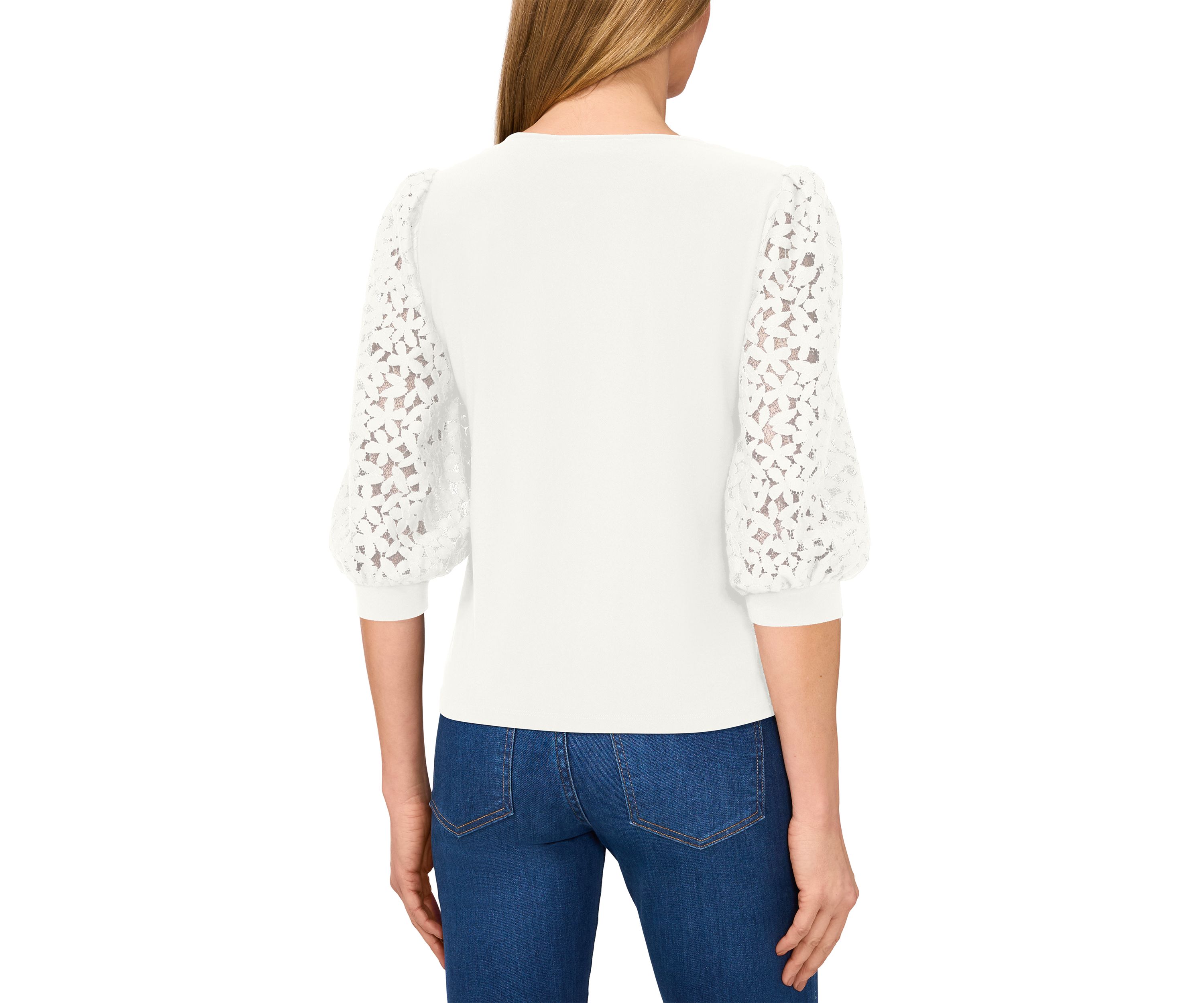 Petite Mixed Media Top 