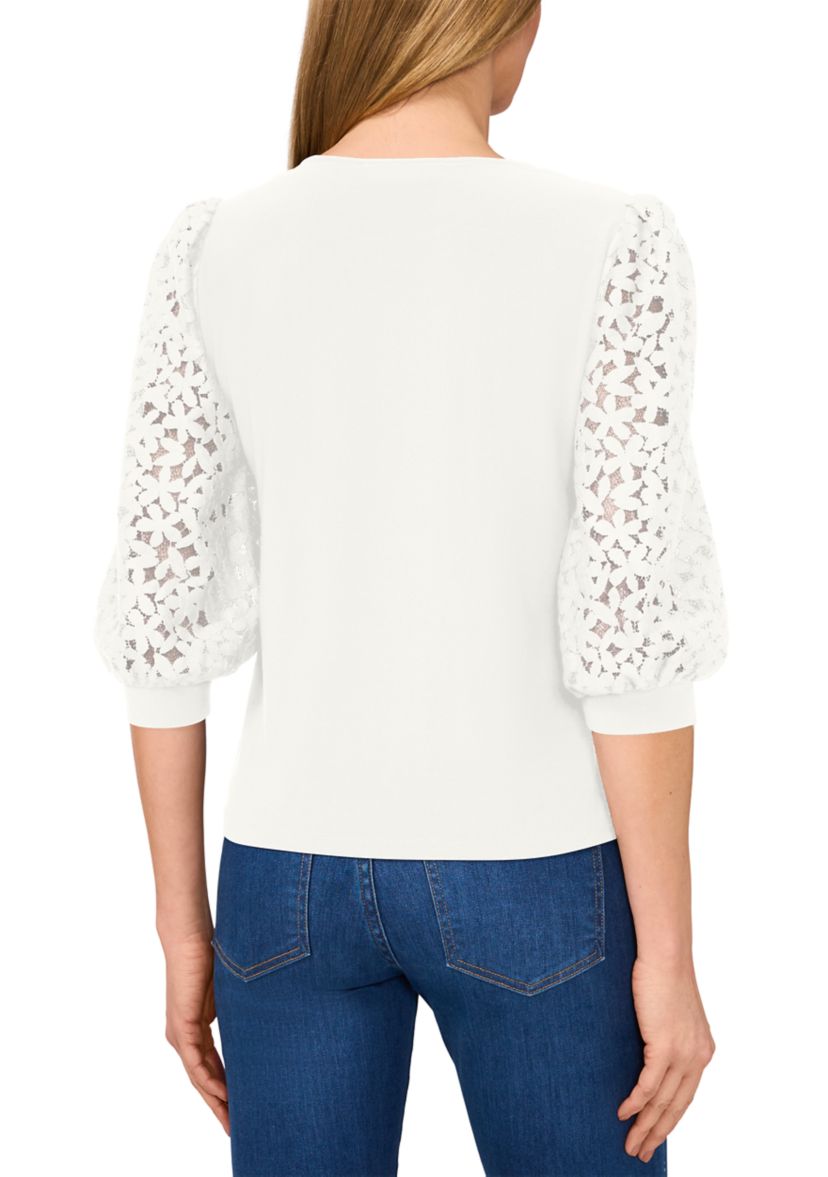 Petite Mixed Media Top 
