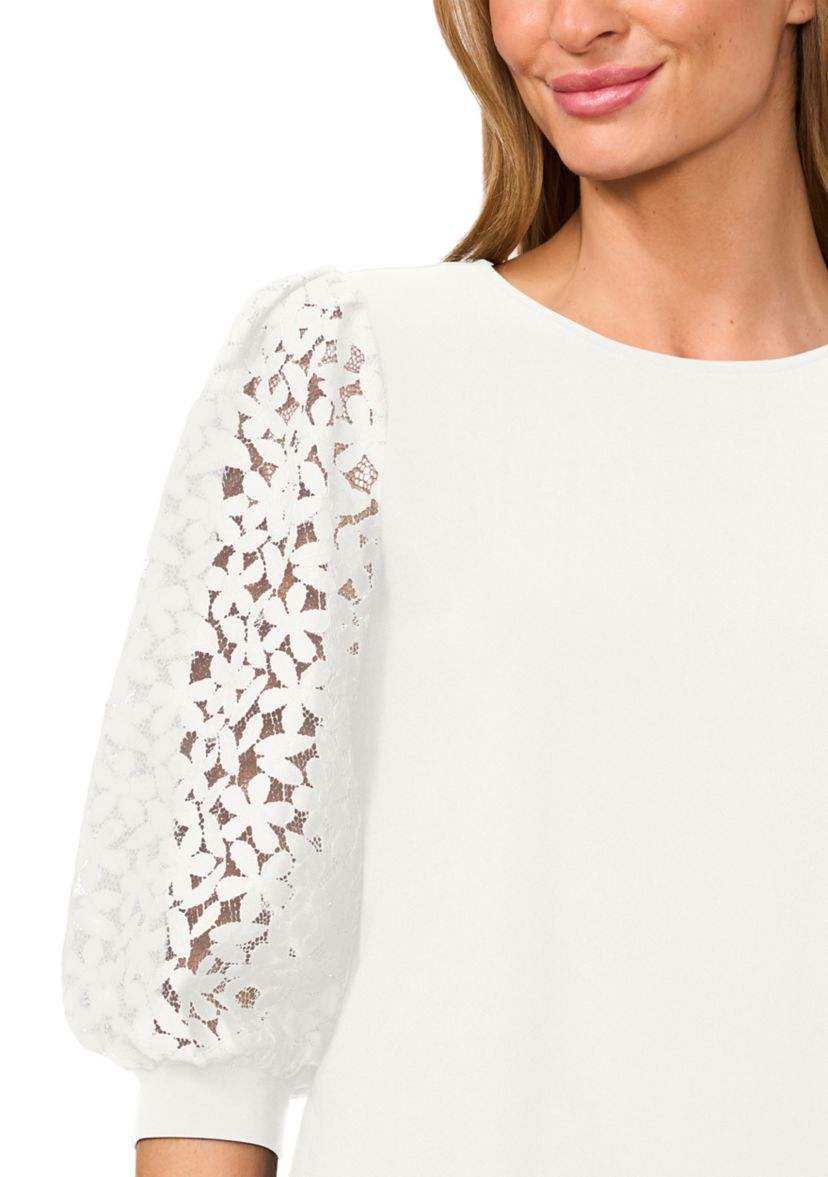 Petite Mixed Media Top 