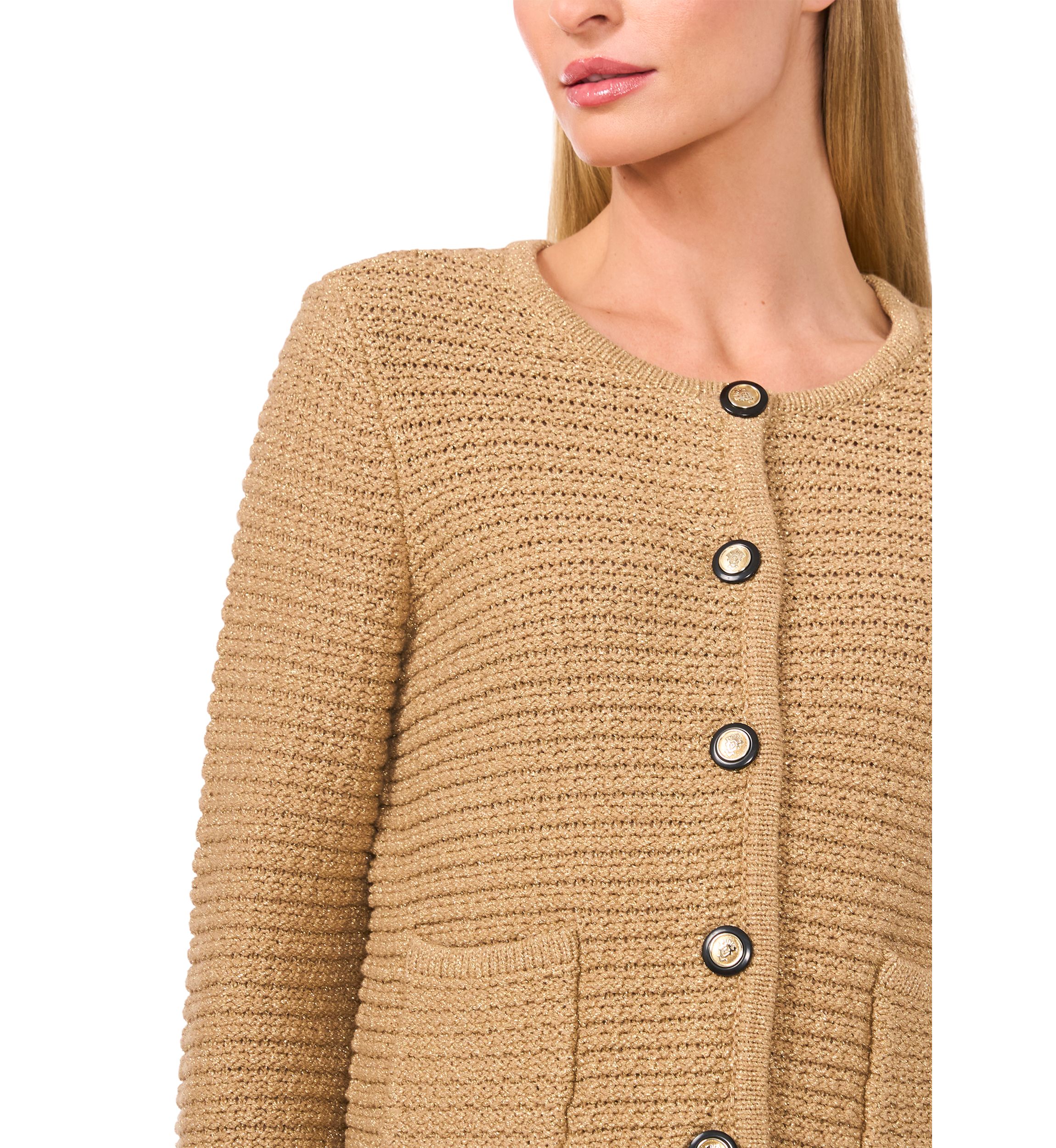 Petite Lurex Cardigan Sweater