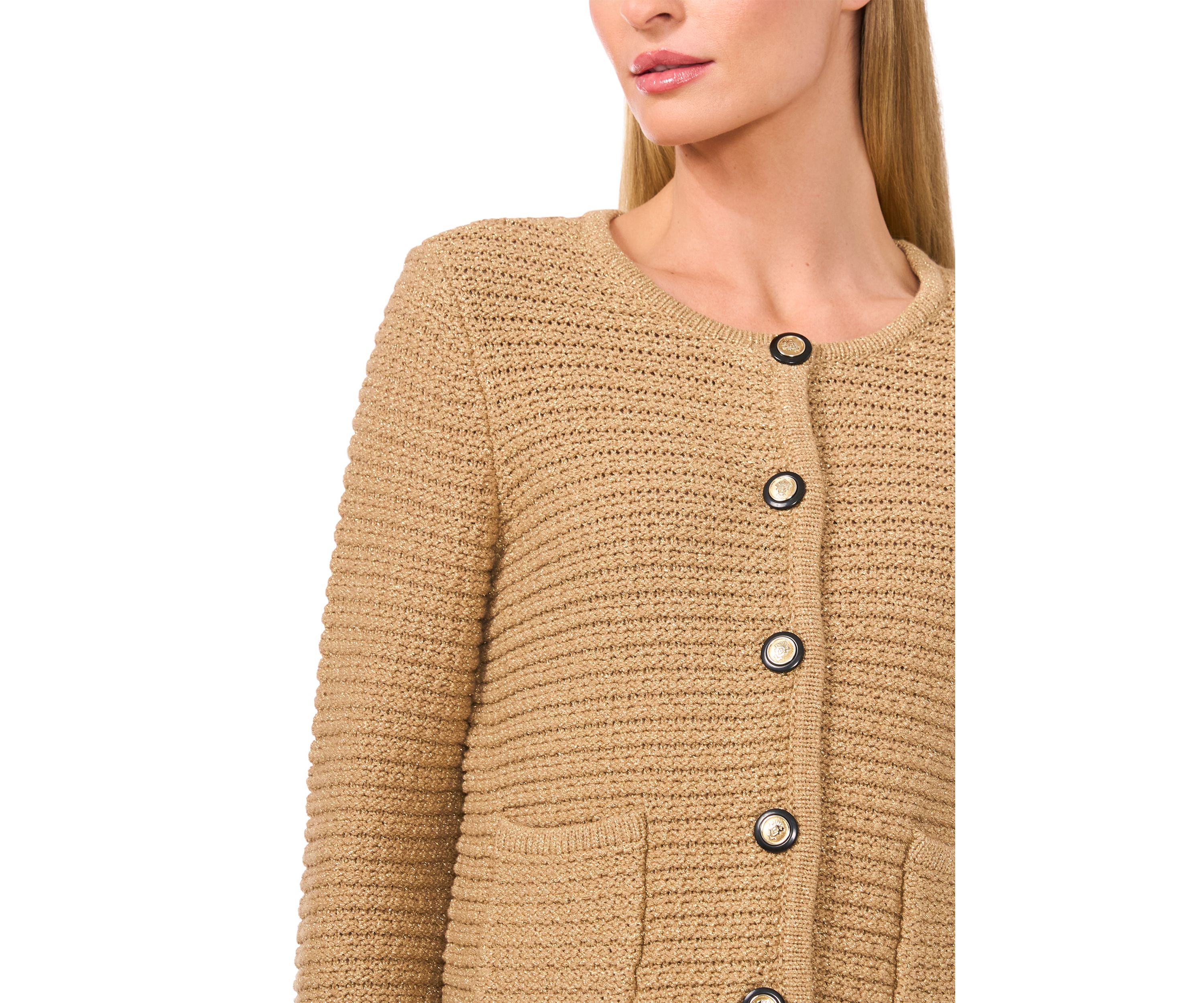 Petite Lurex Cardigan Sweater