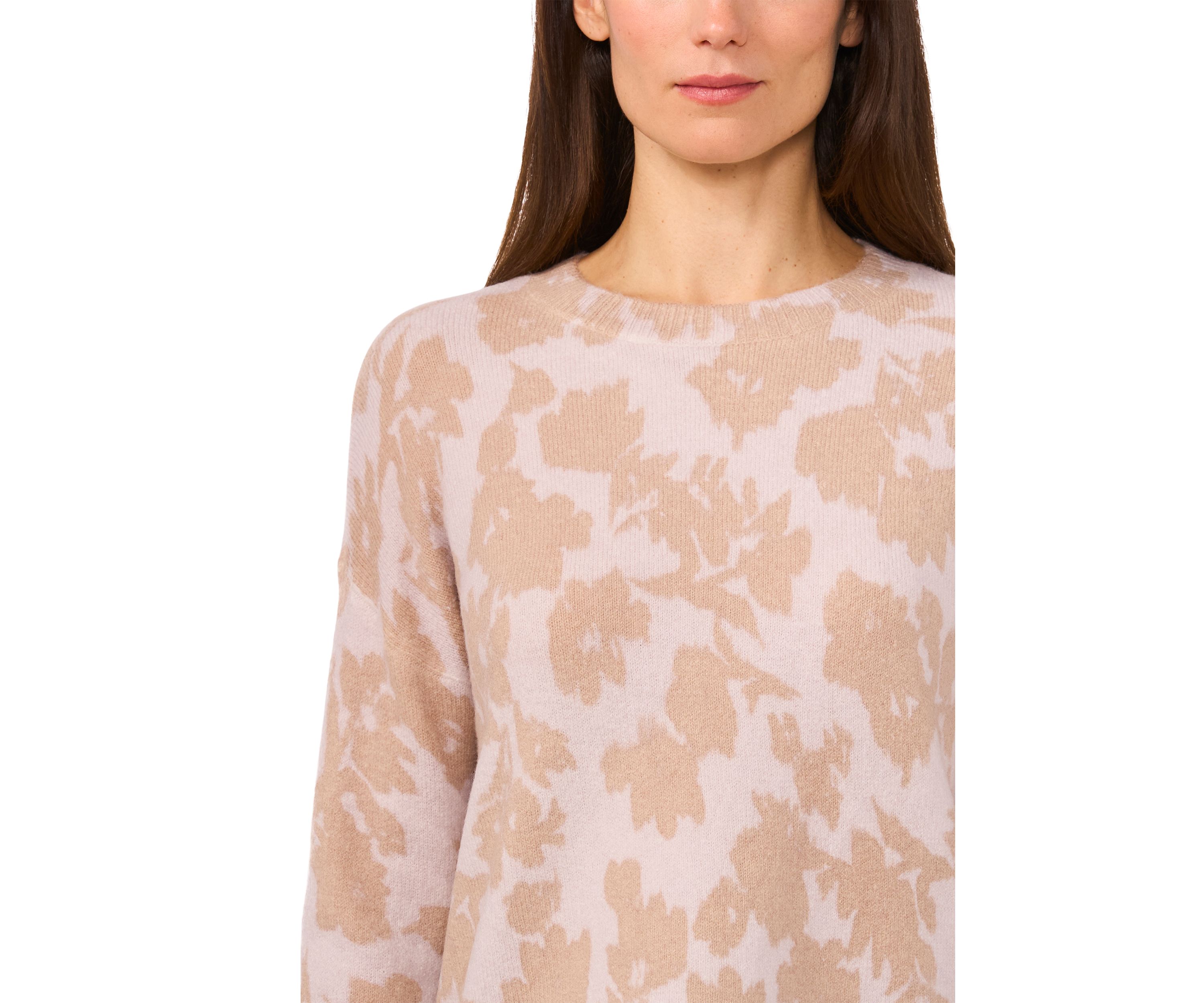 Petite Printed Pullover Sweater 