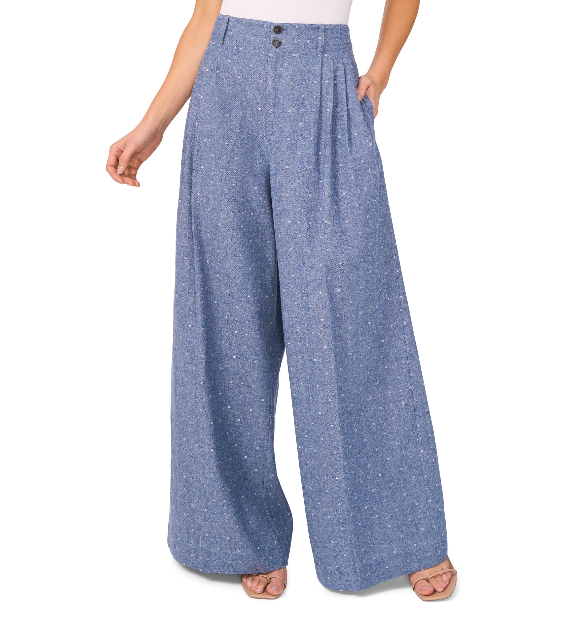 Petite Pleated Wide Leg Pants