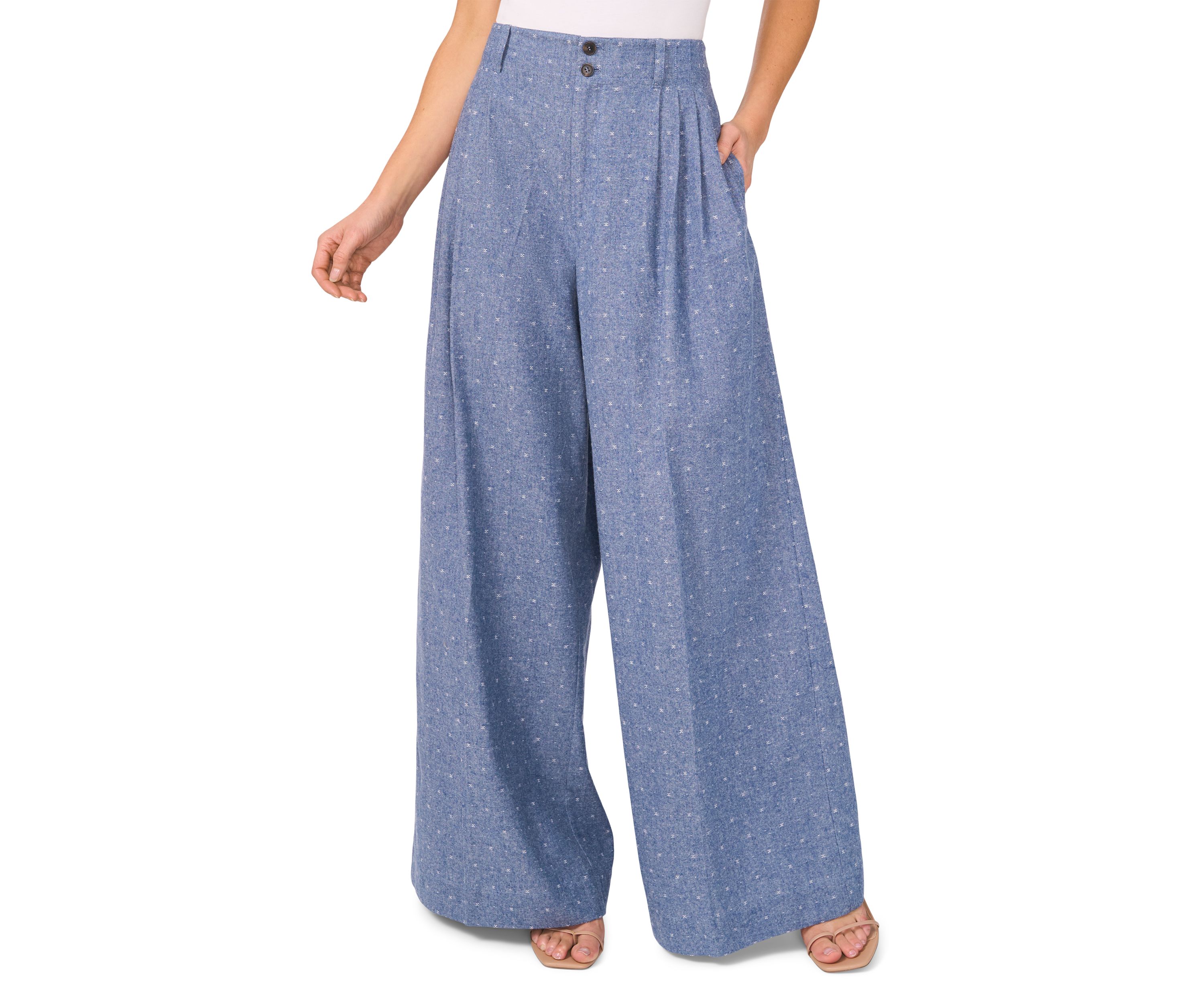 Petite Pleated Wide Leg Pants