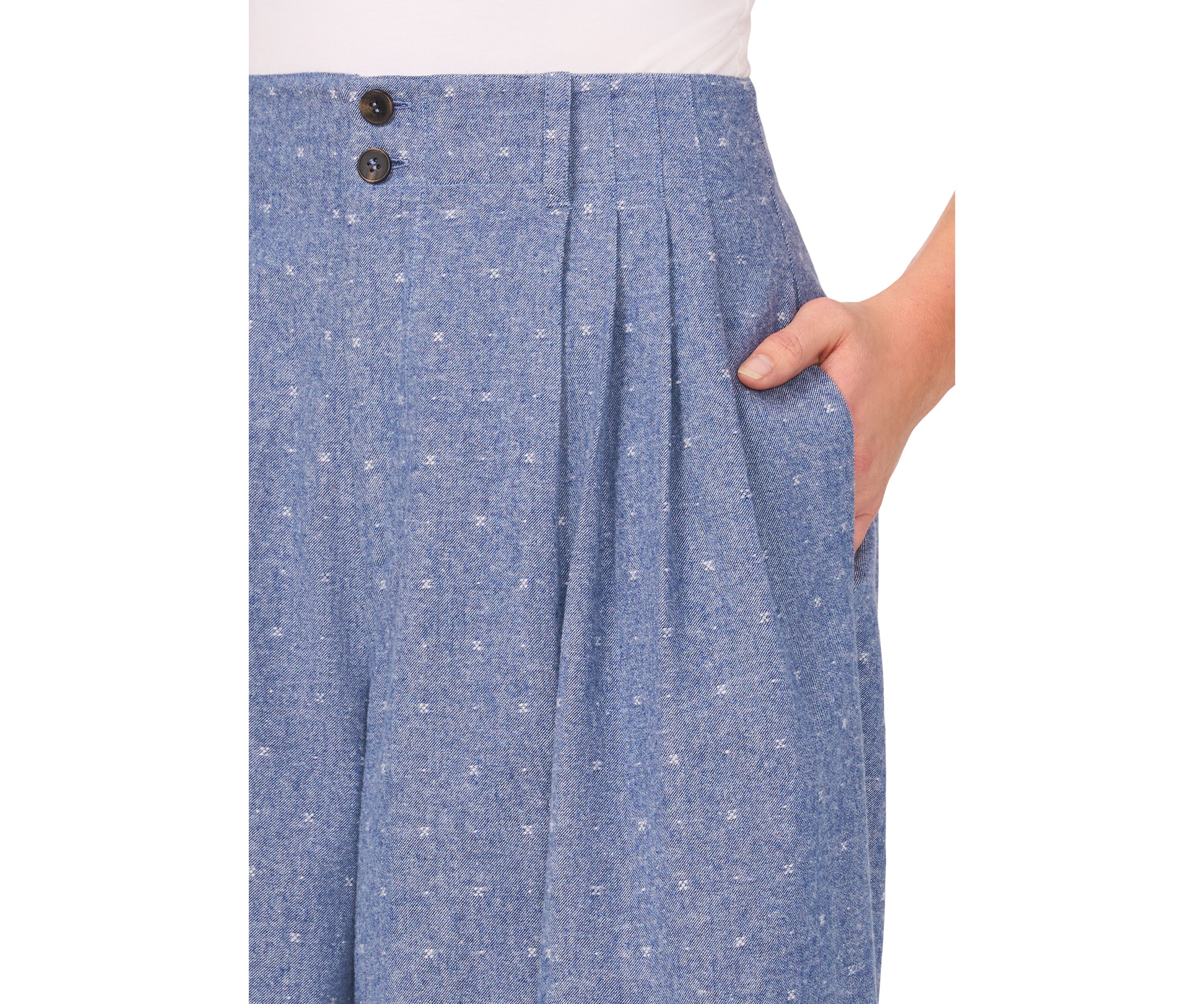 Petite Pleated Wide Leg Pants