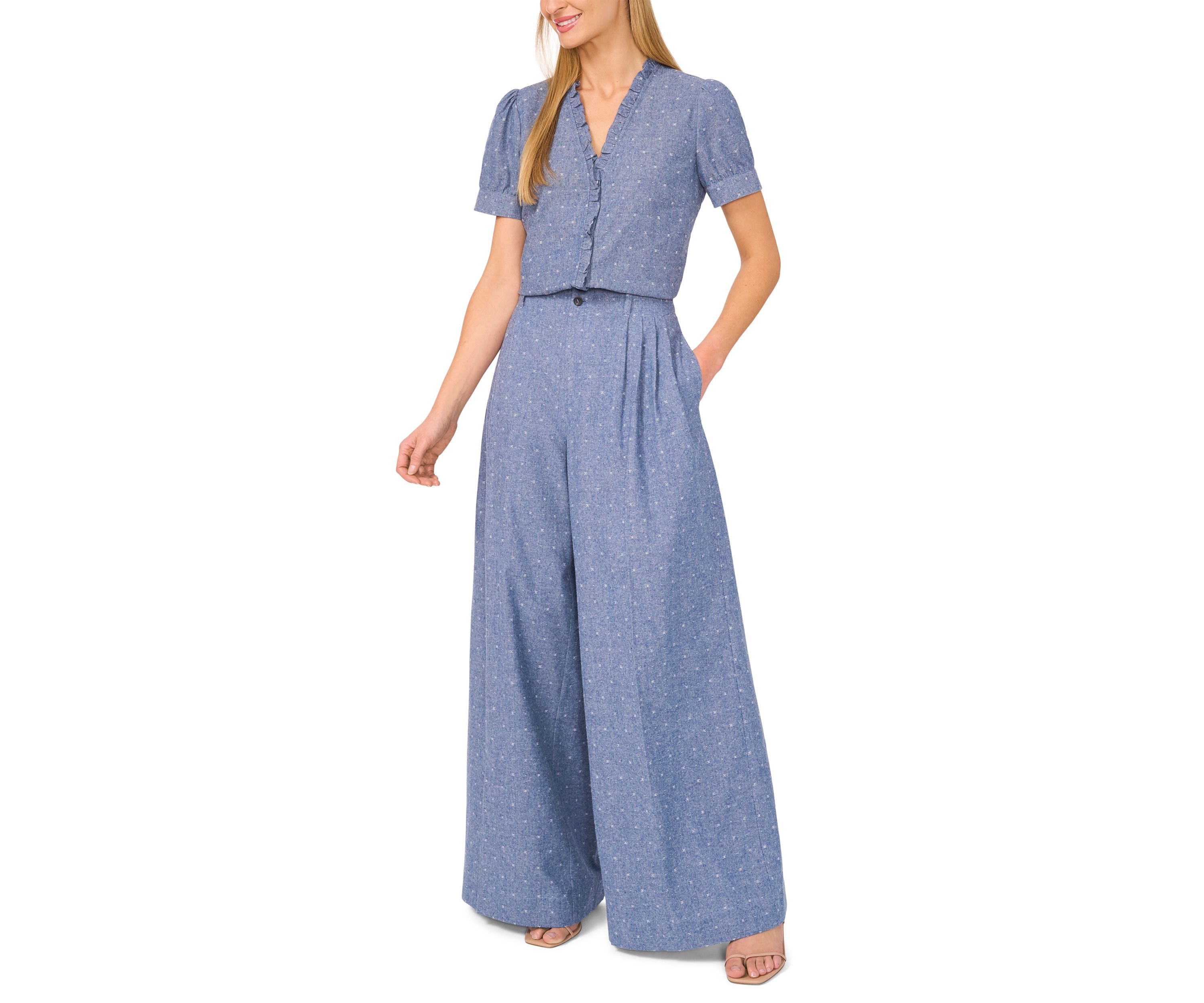 Petite Pleated Wide Leg Pants