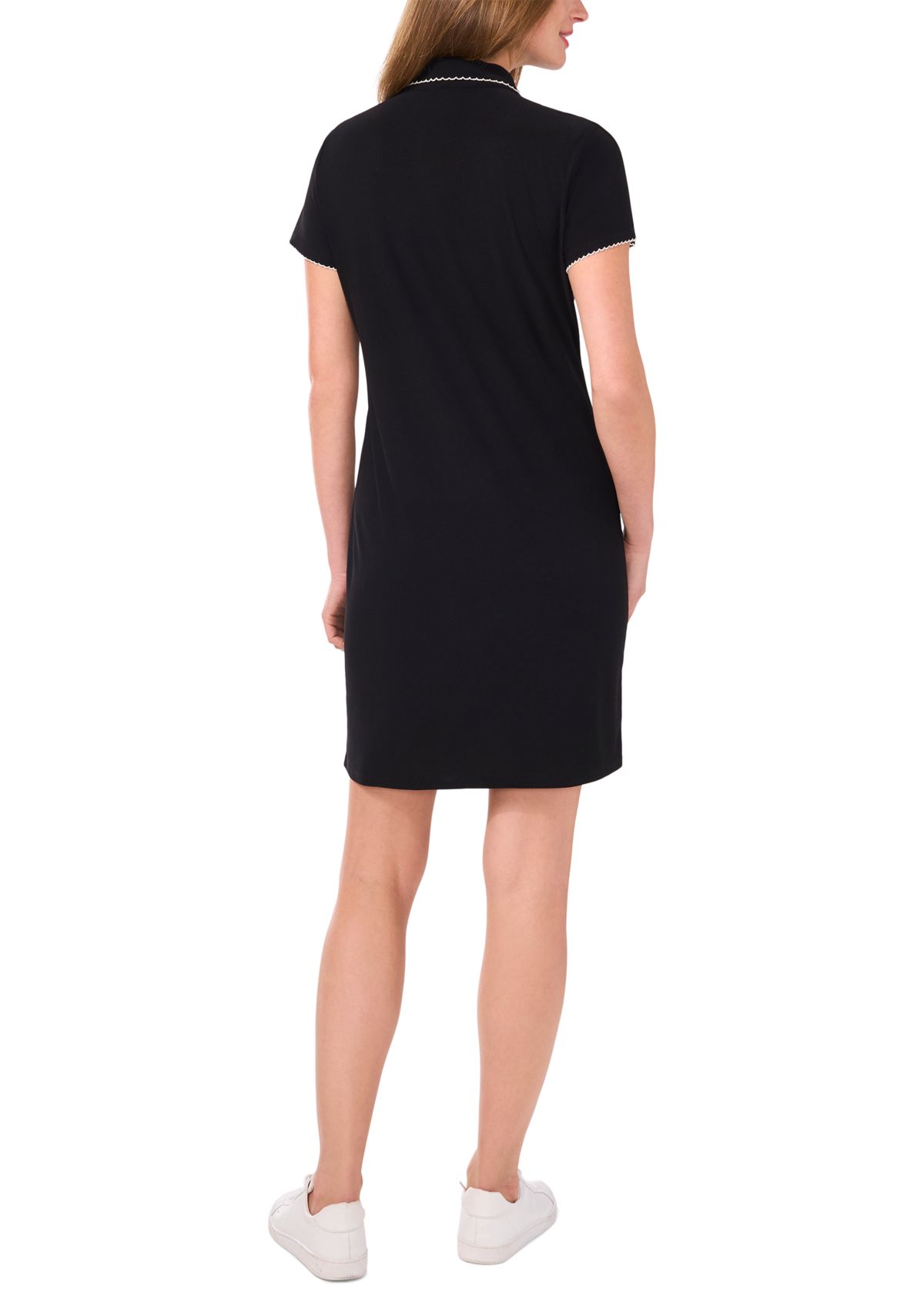 Womens Short Sleeve Collared Dress