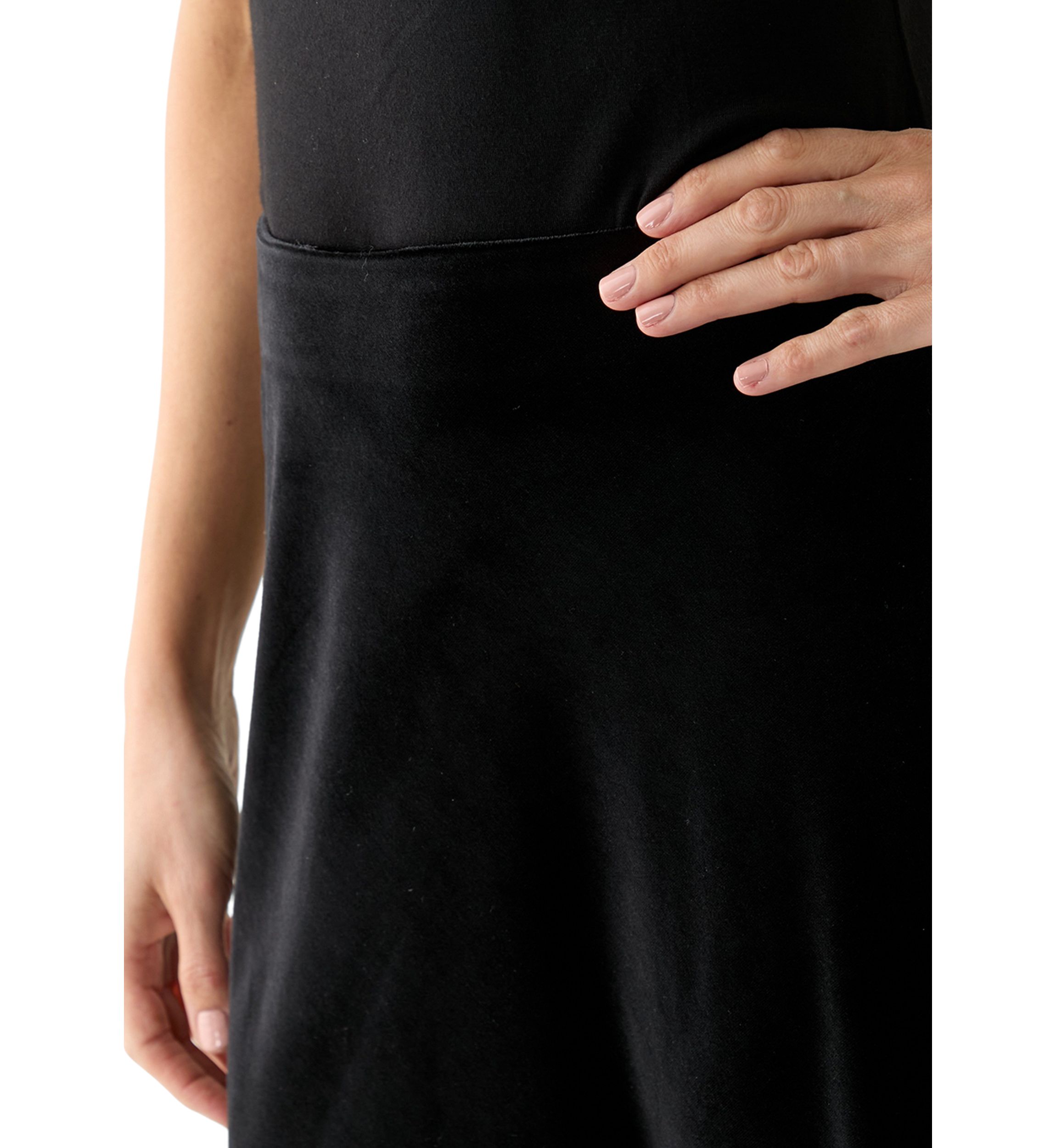 Womens Velvet Midi Skirt