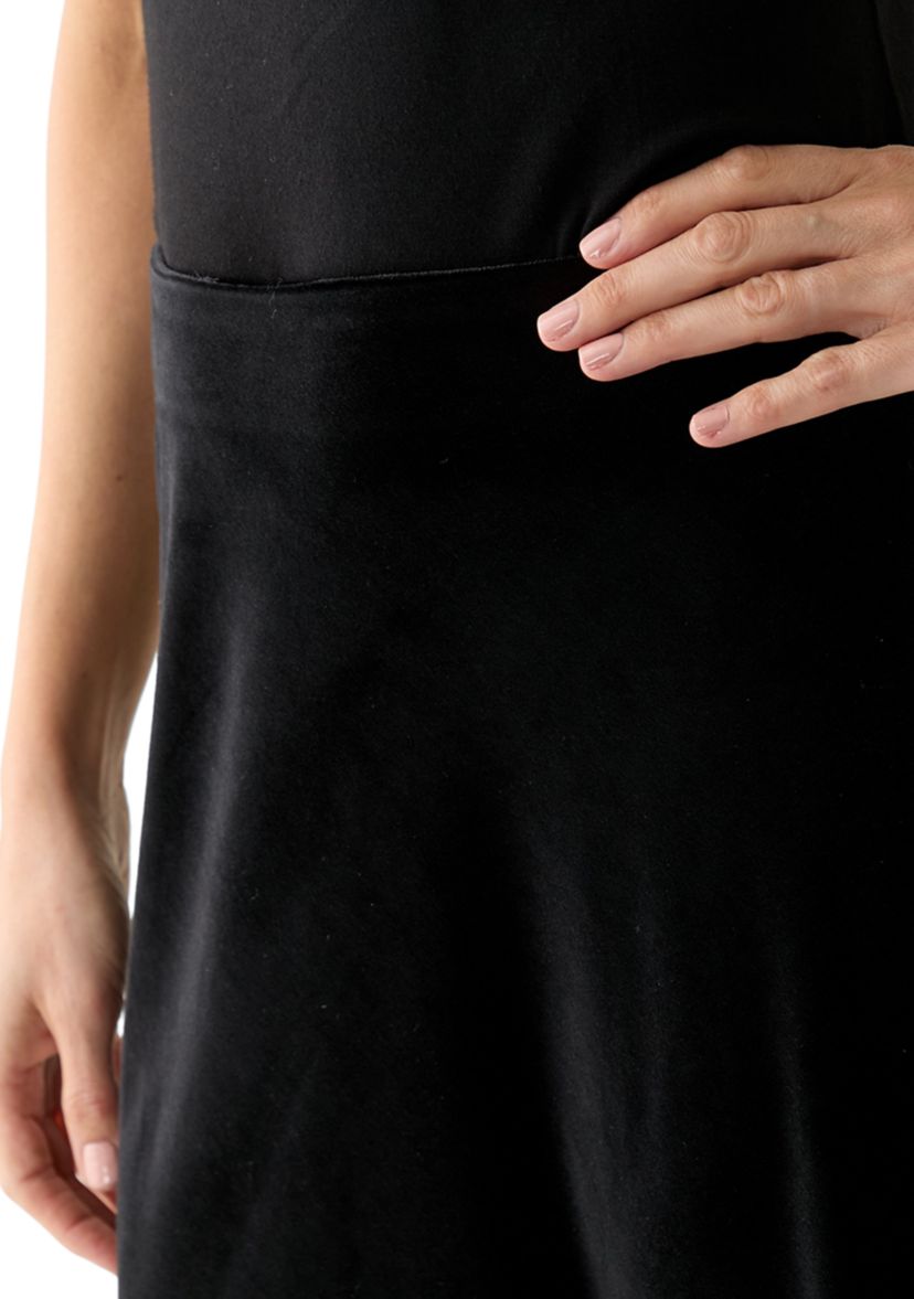 Womens Velvet Midi Skirt