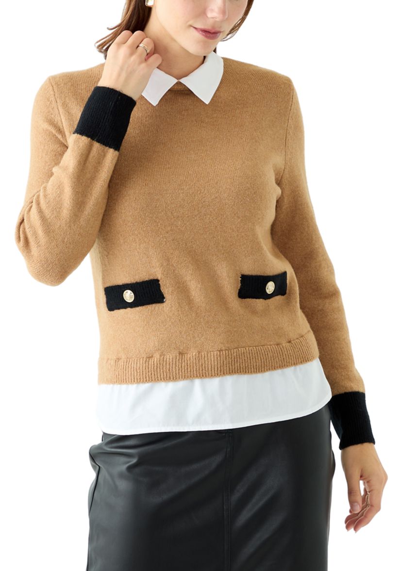Womens 2Fer Sweater