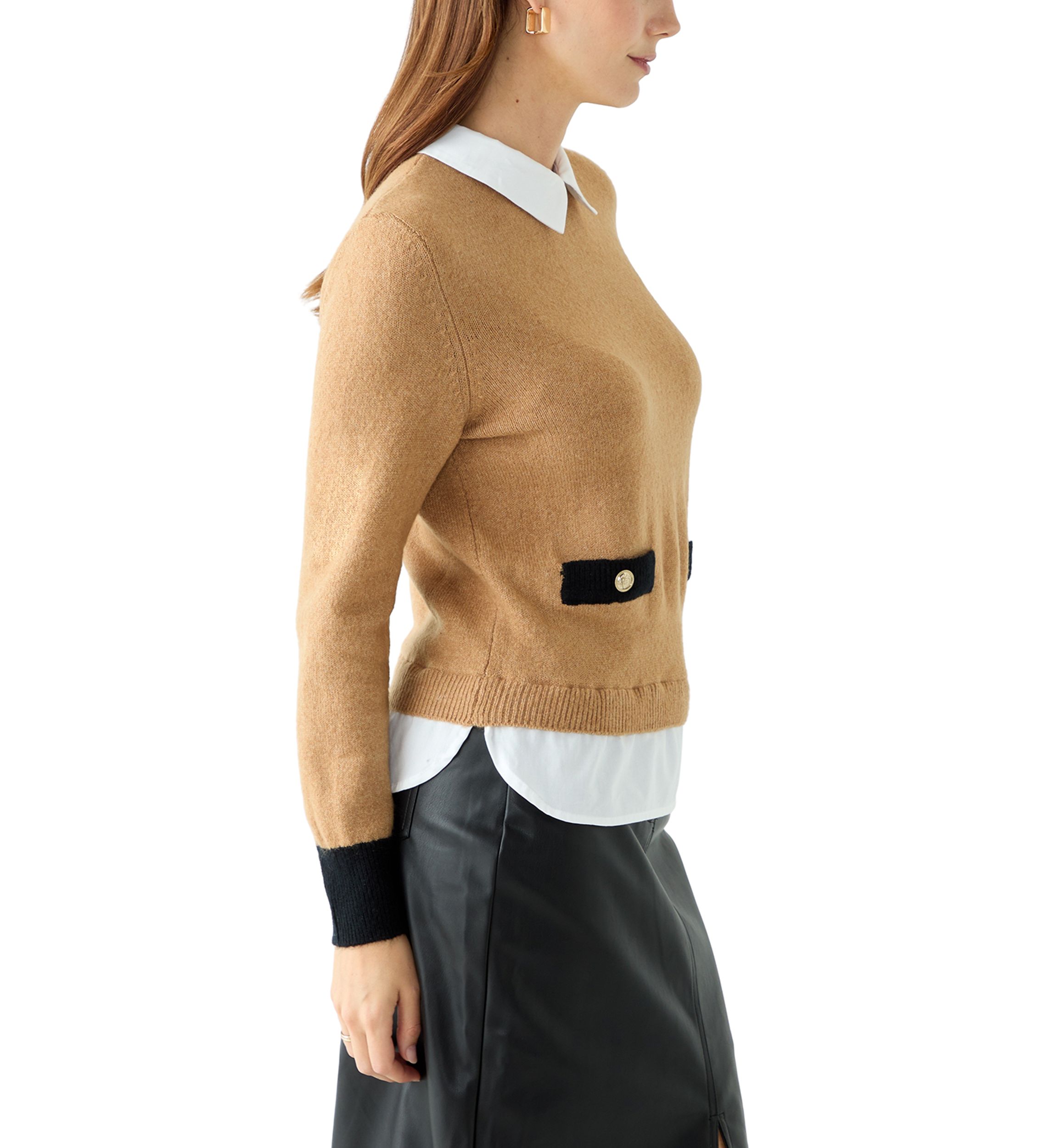 Womens 2Fer Sweater
