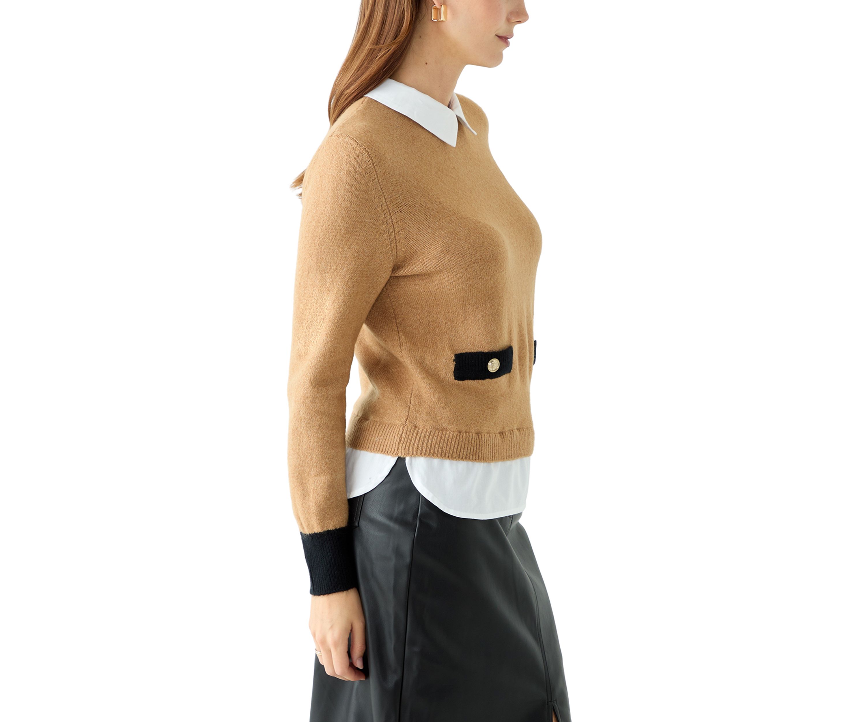 Womens 2Fer Sweater