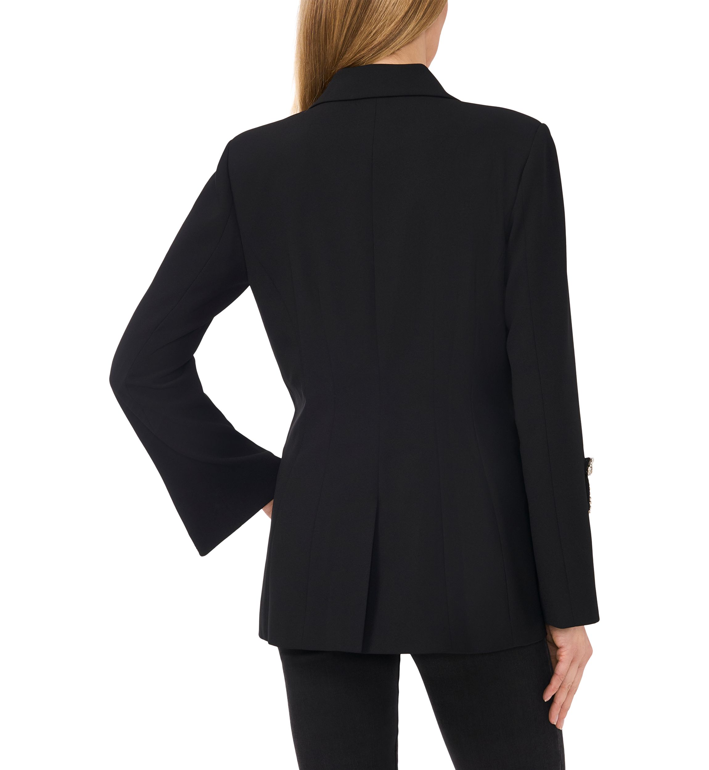 Rhinestone Embellished Sleeve Blazer 