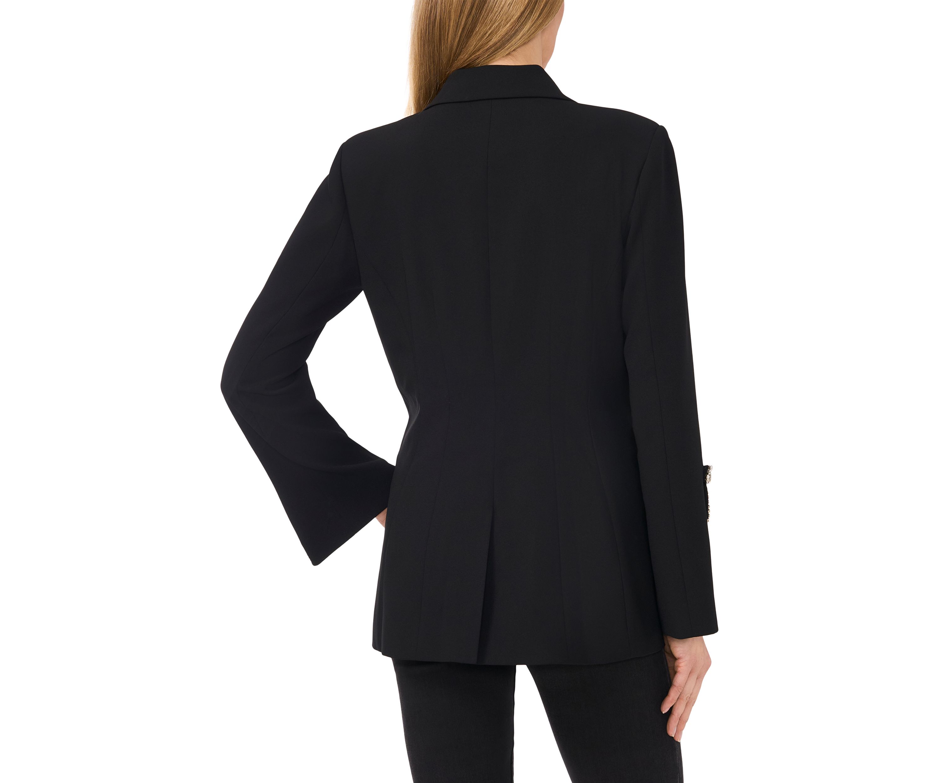Rhinestone Embellished Sleeve Blazer 