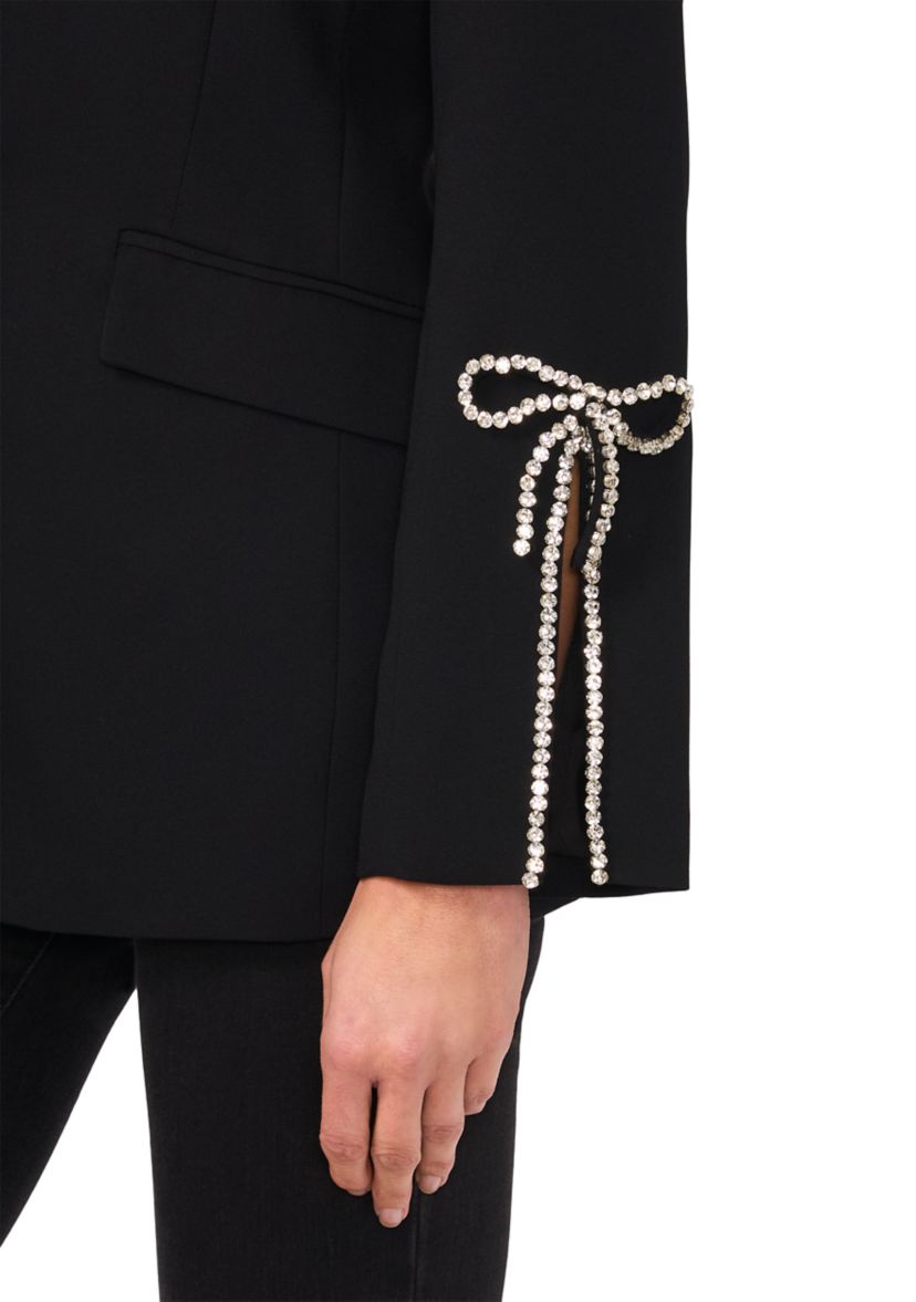 Rhinestone Embellished Sleeve Blazer 