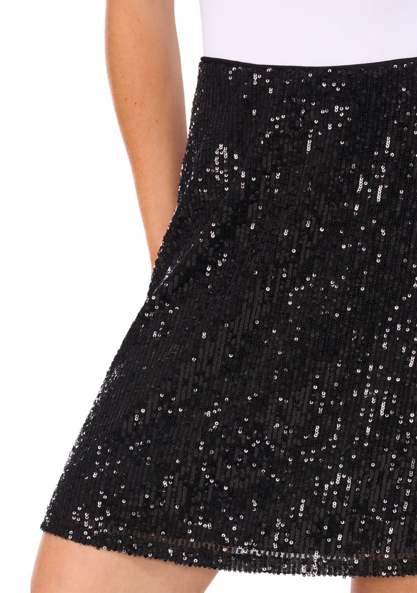 Womens Sequin A-Line Skirt