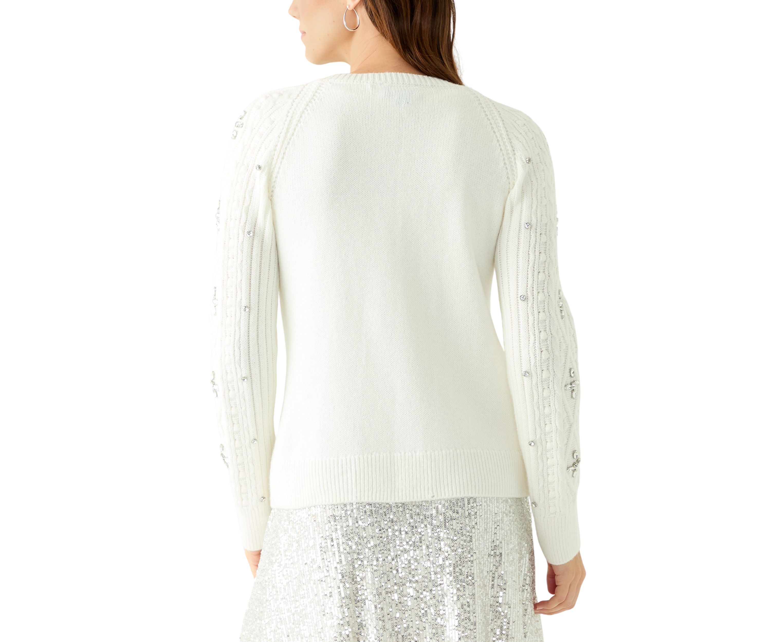 Womens Embroidered Button Front Cardigan
