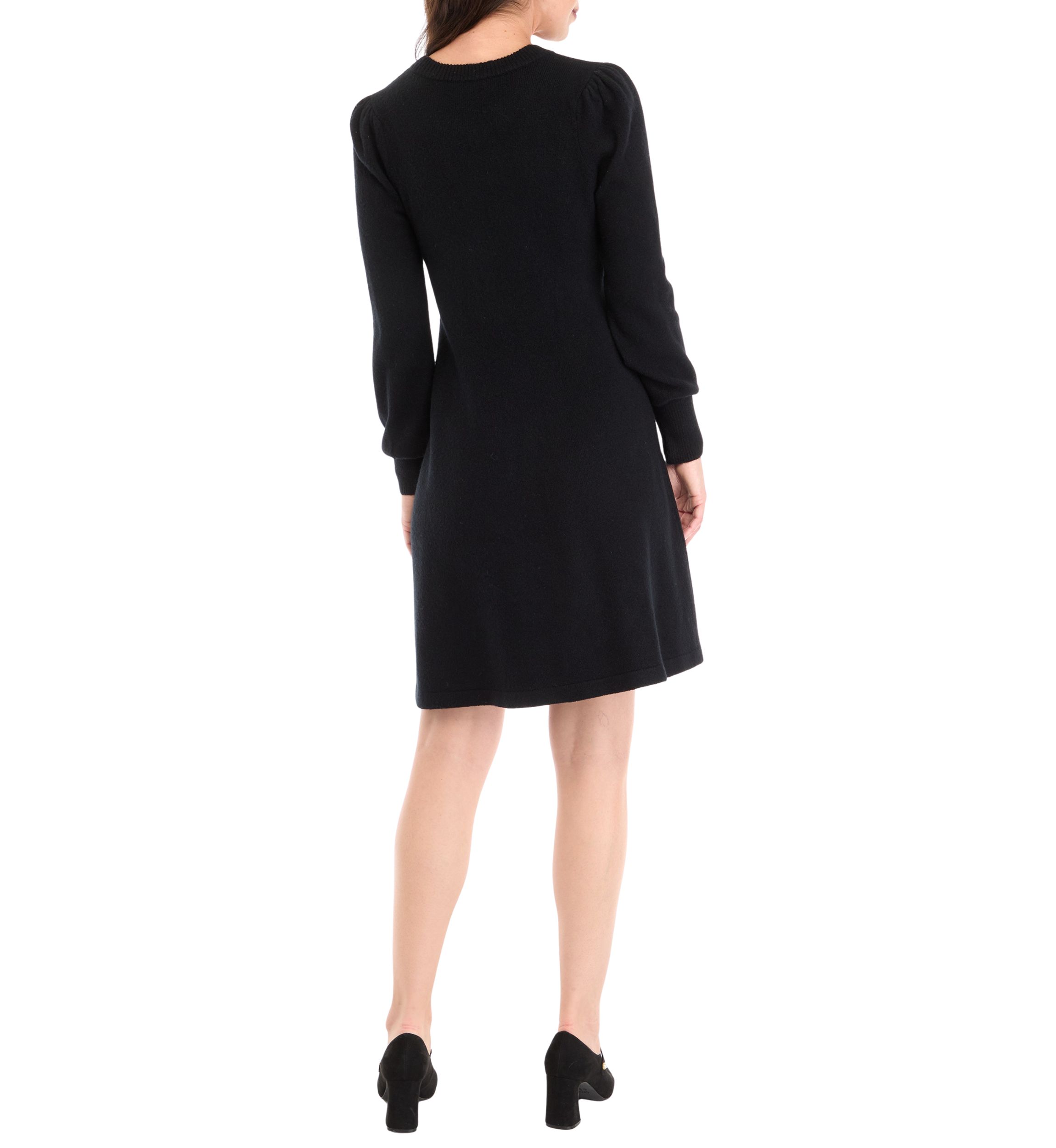 Womens Long Sleeve Embellished Sweater Dress