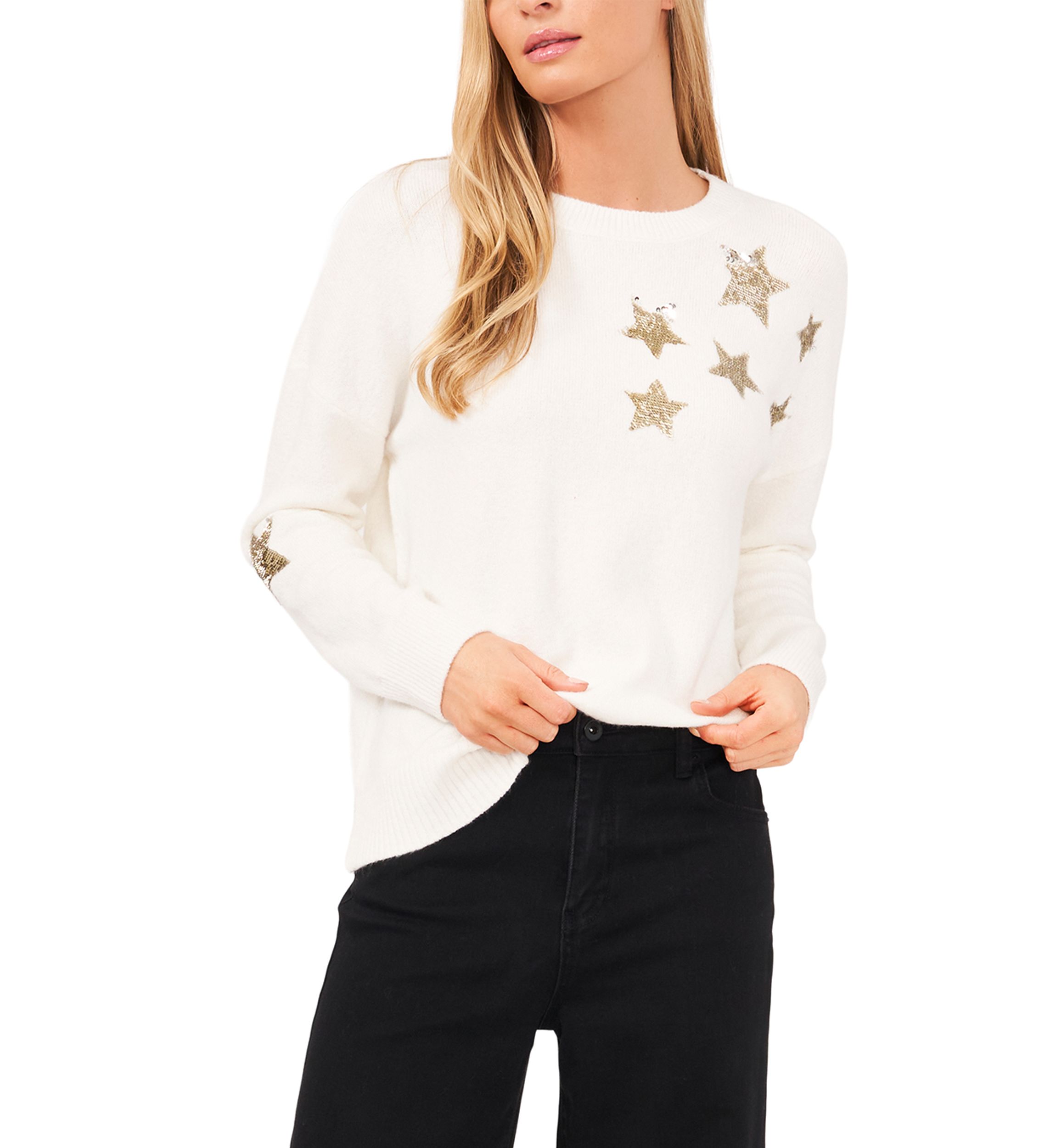 Womens Foil Star Sweater