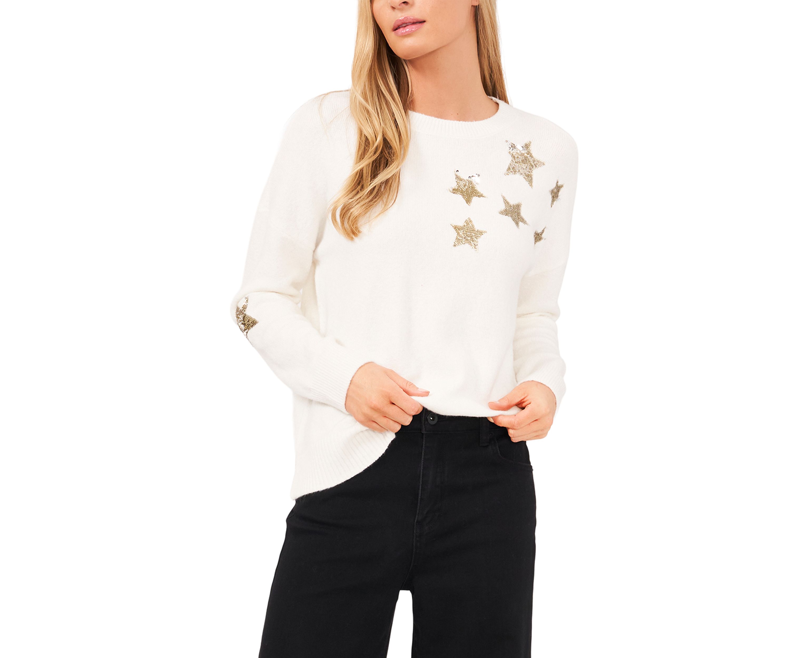 Womens Foil Star Sweater