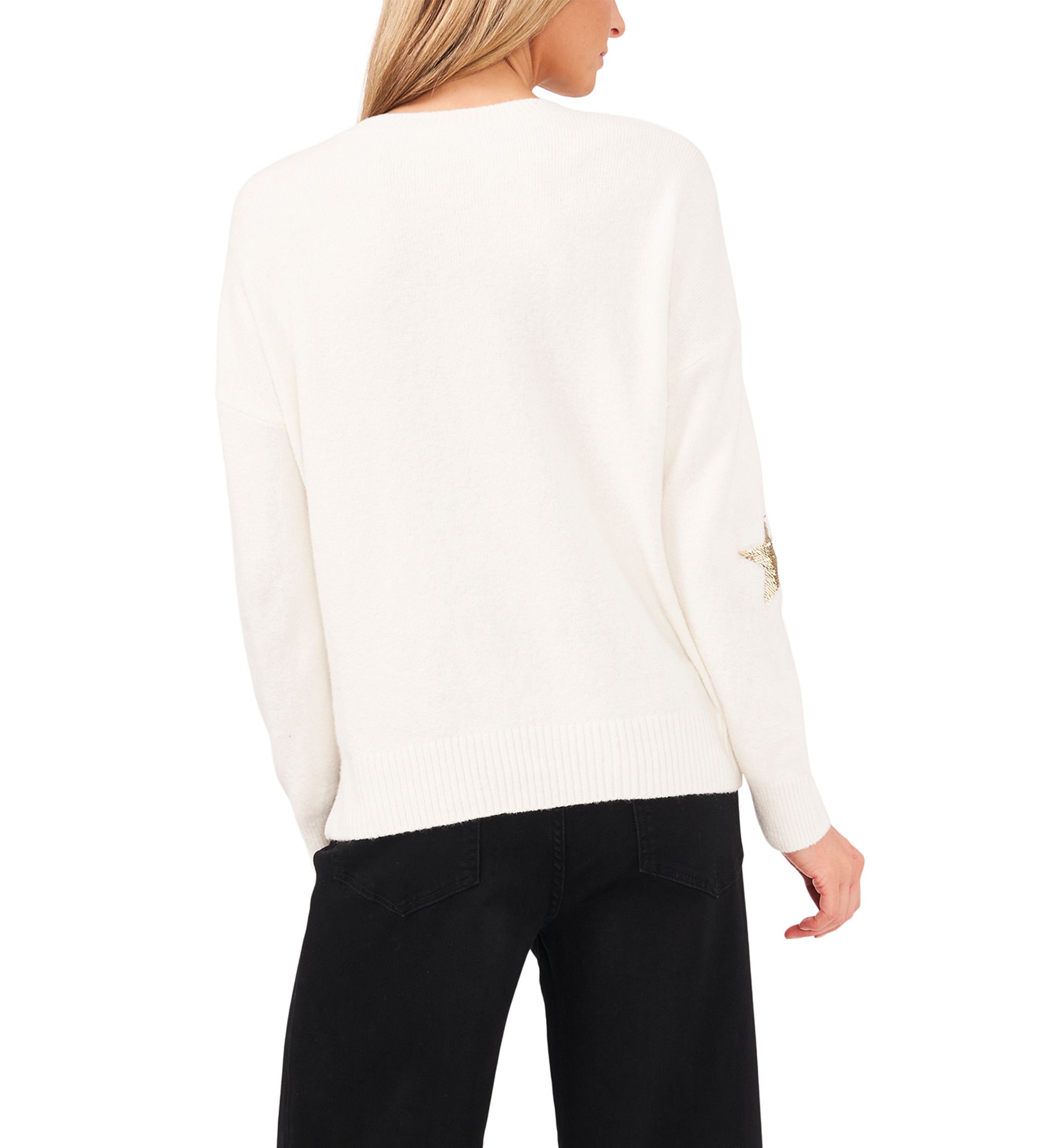 Womens Foil Star Sweater