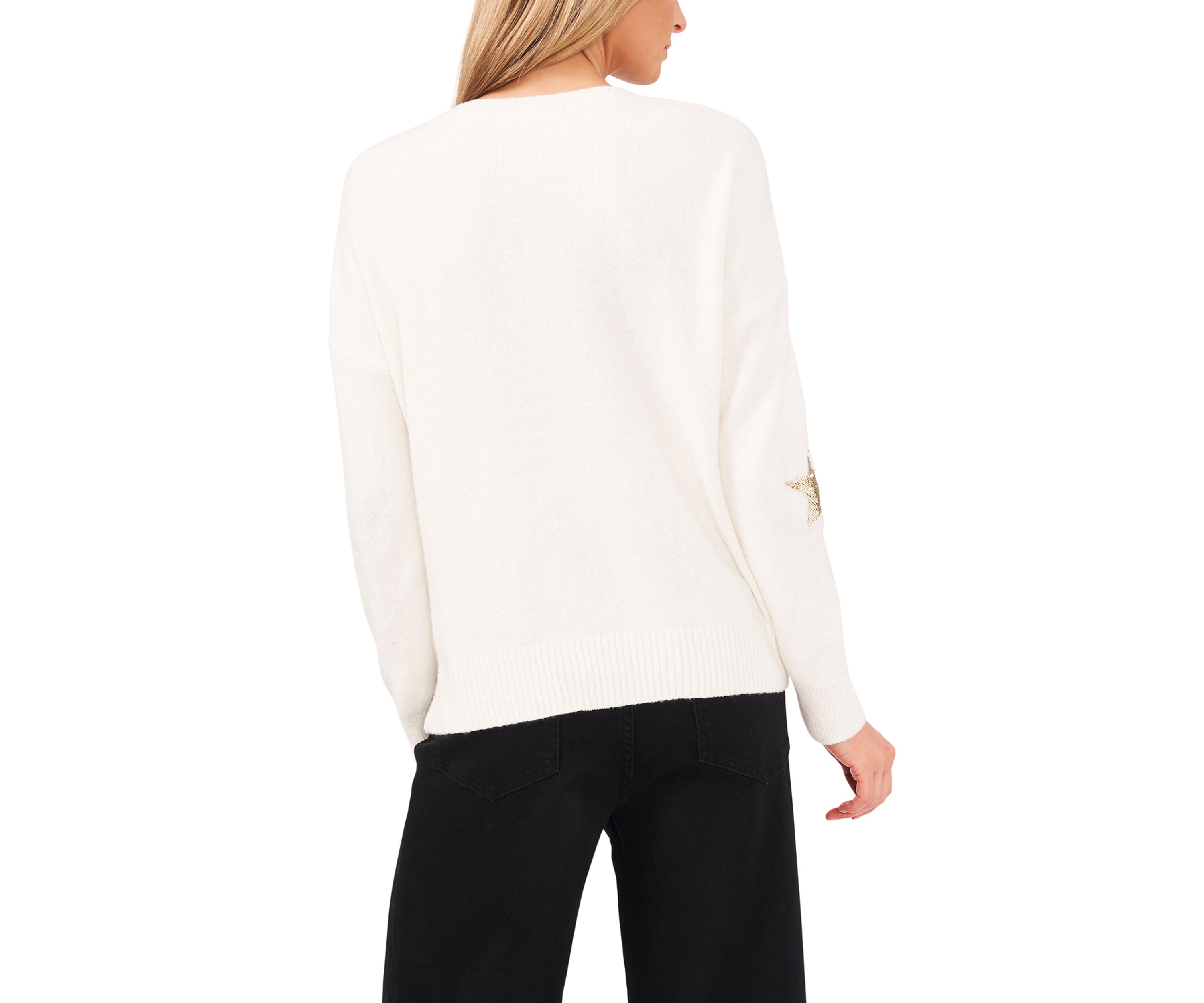 Womens Foil Star Sweater