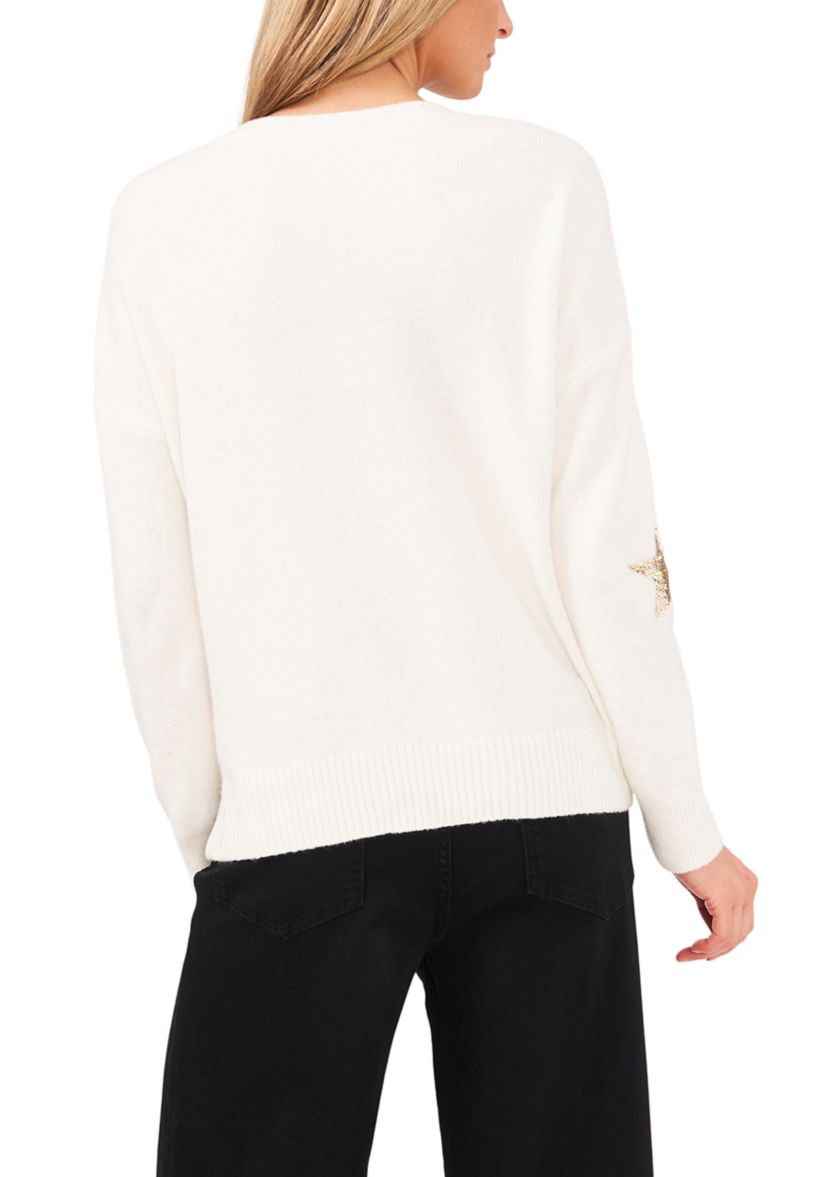 Womens Foil Star Sweater