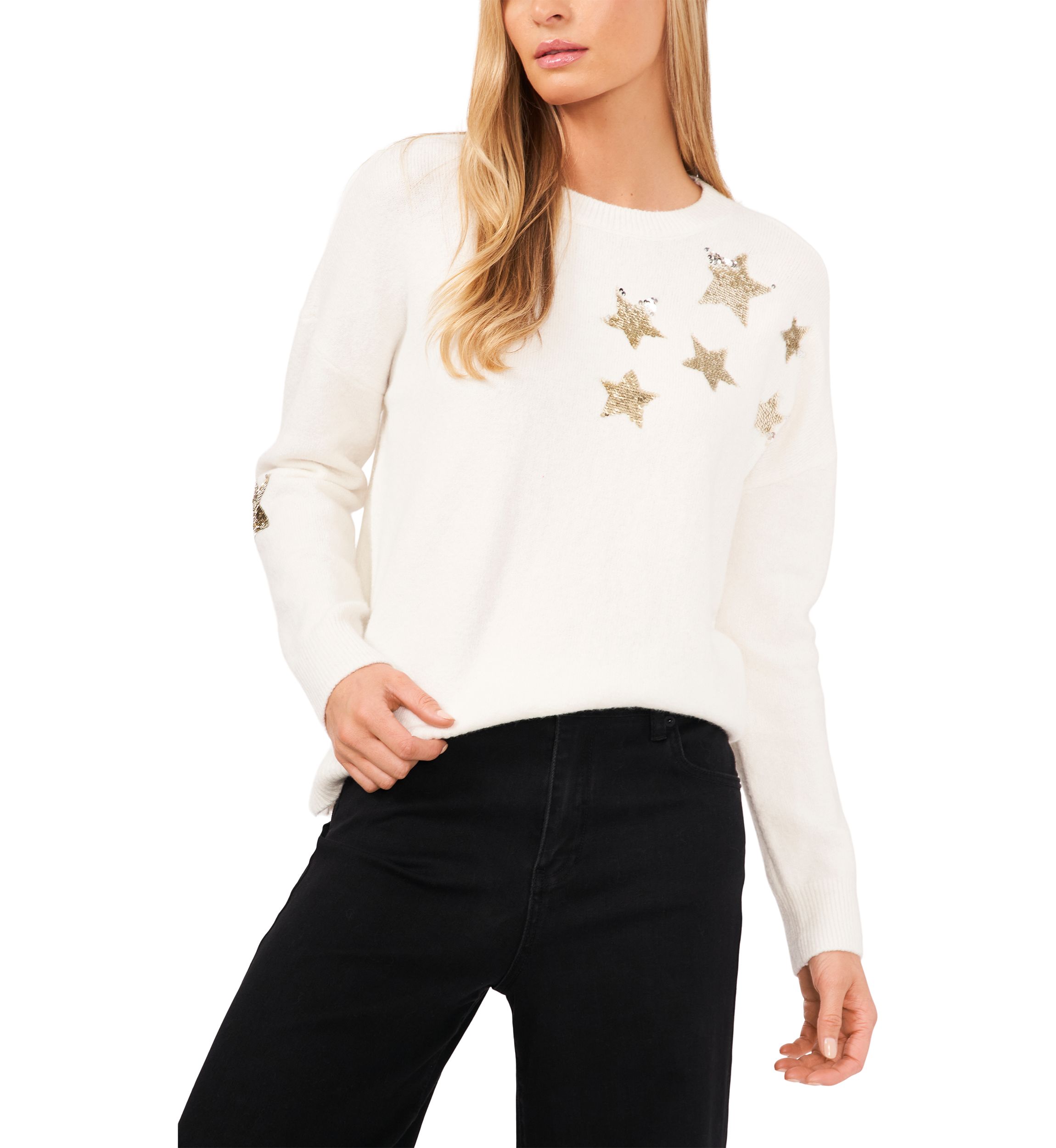 Womens Foil Star Sweater