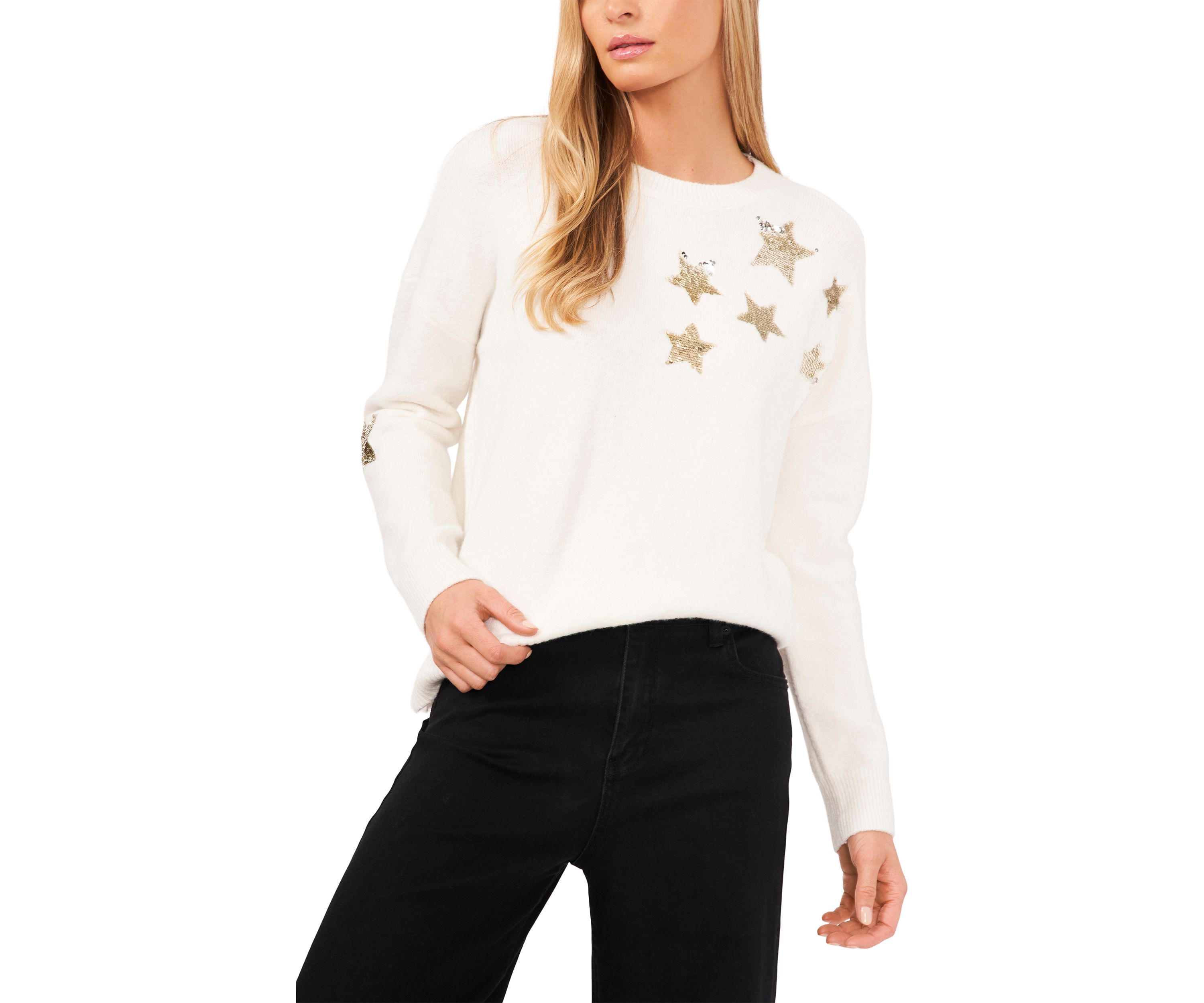 Womens Foil Star Sweater