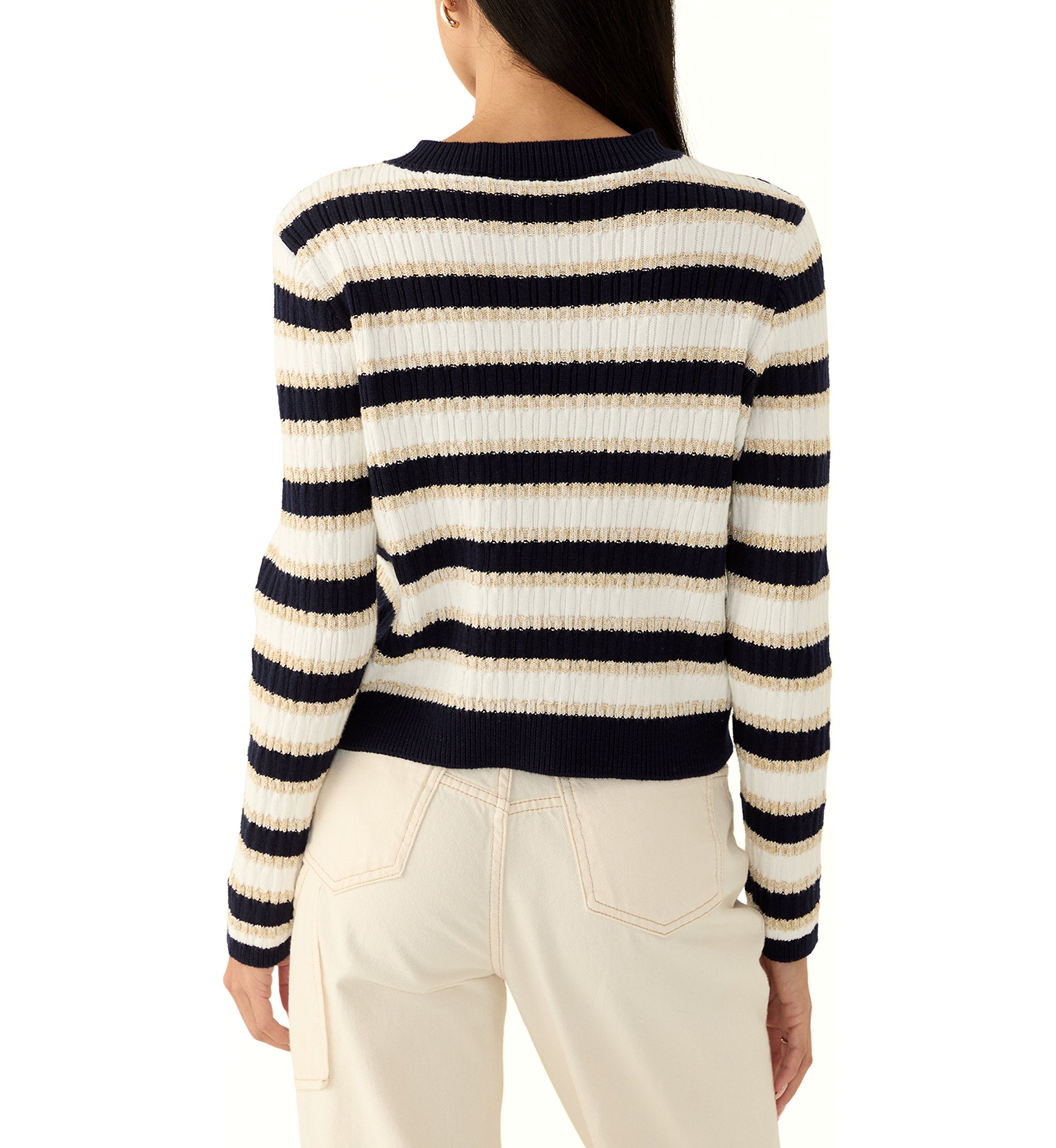 Petite Striped Cardigan Sweater