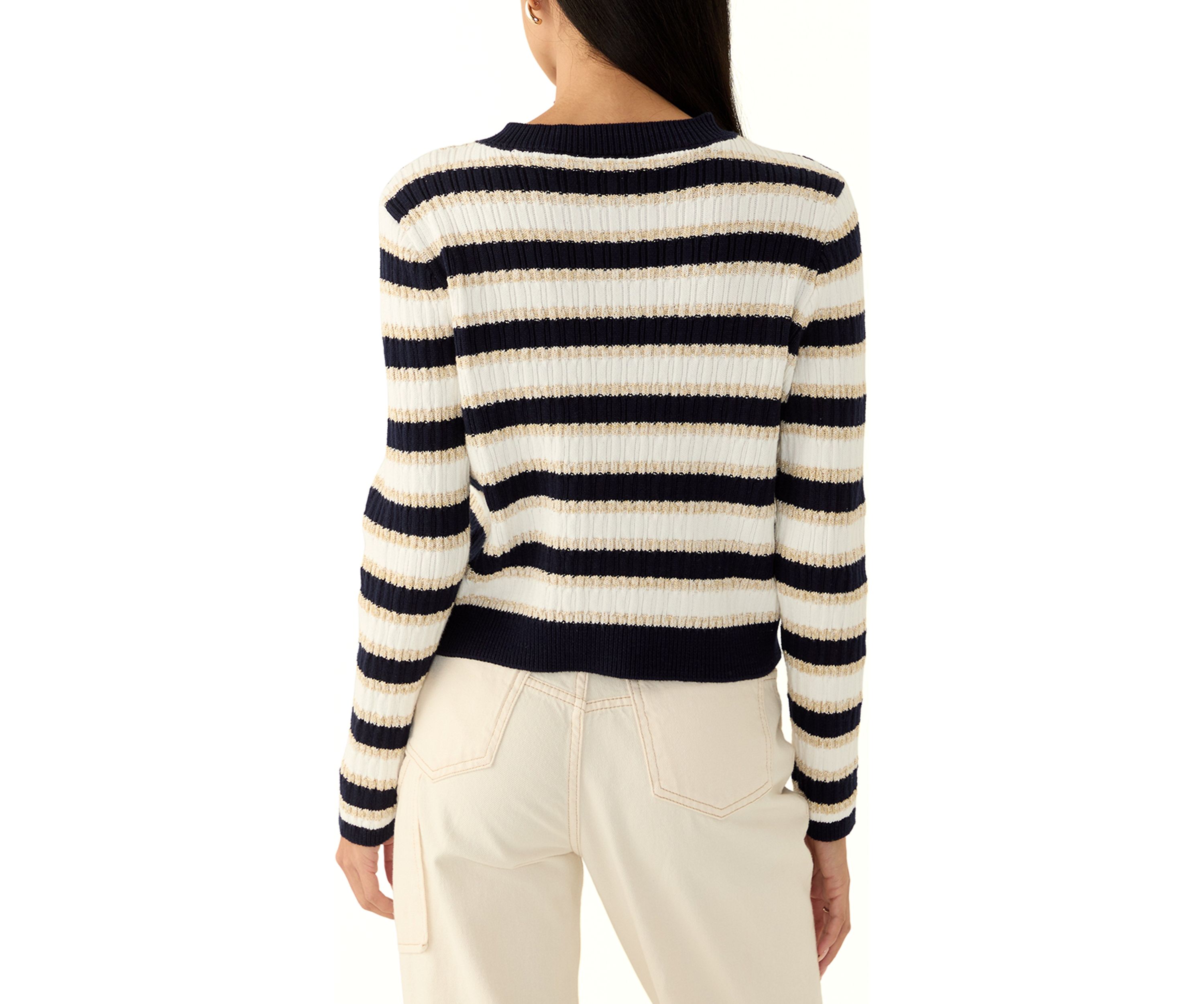 Petite Striped Cardigan Sweater