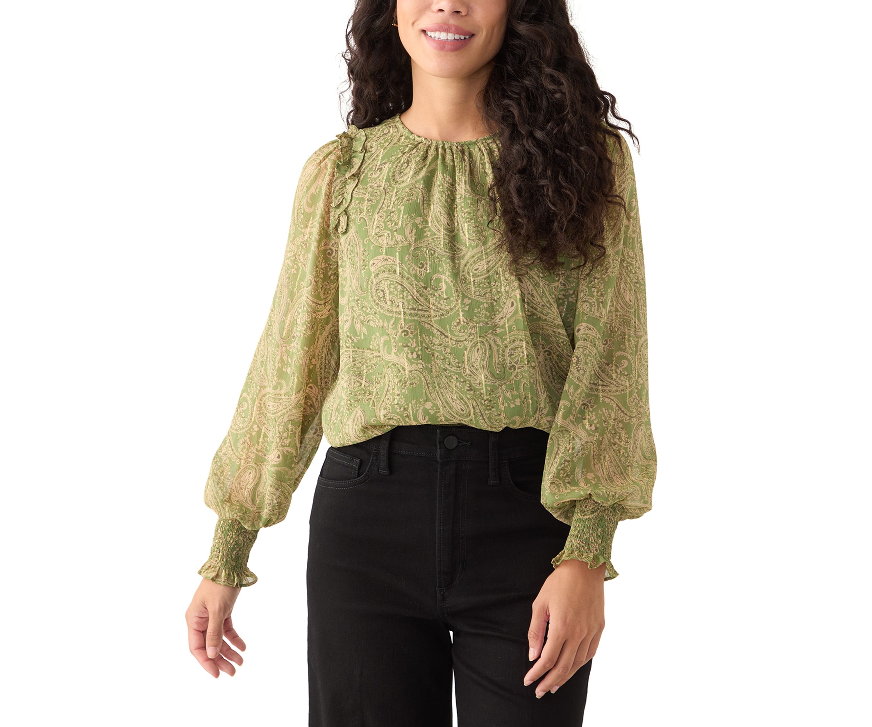 Petite Gathered Neck Blouse