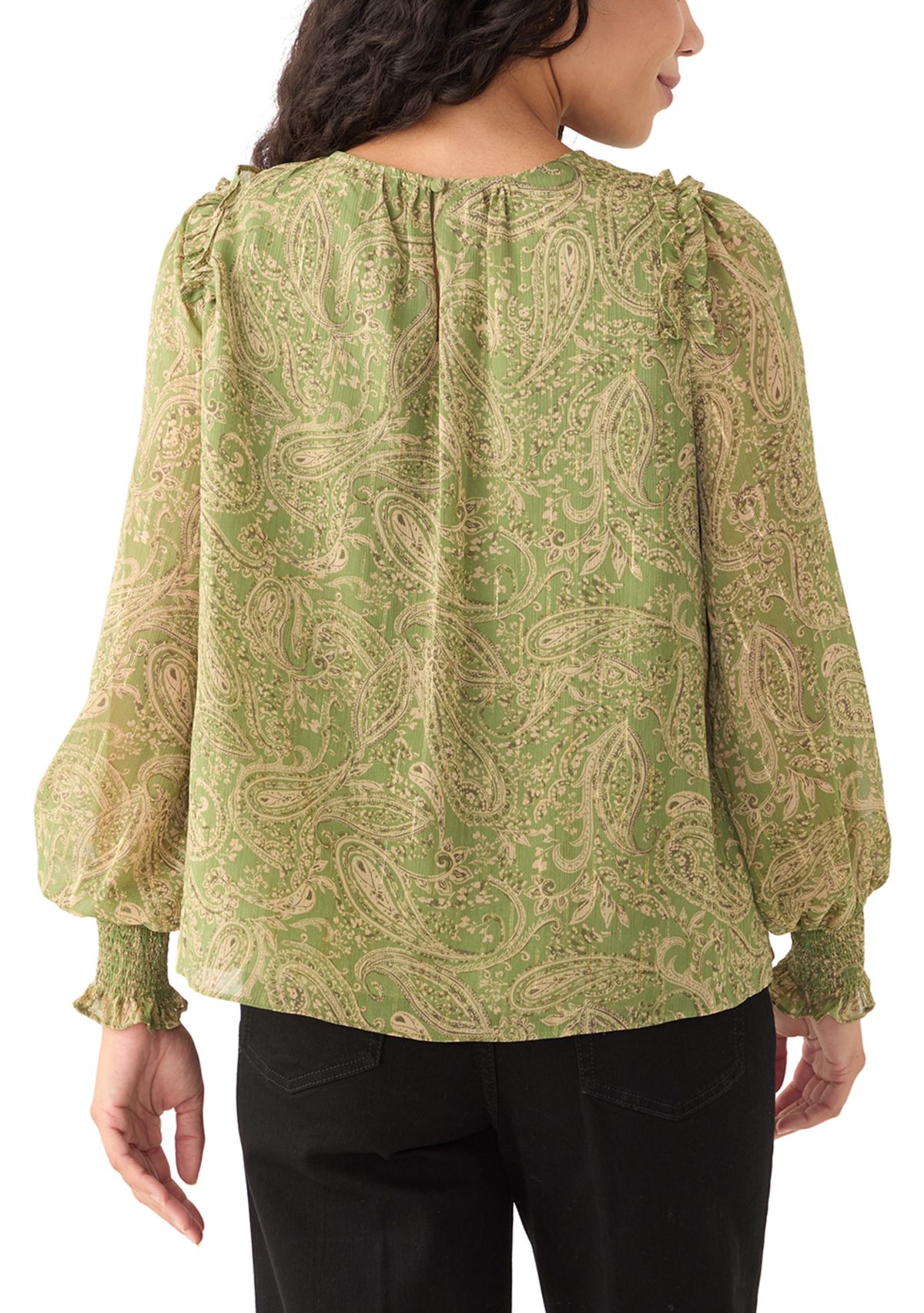 Petite Gathered Neck Blouse