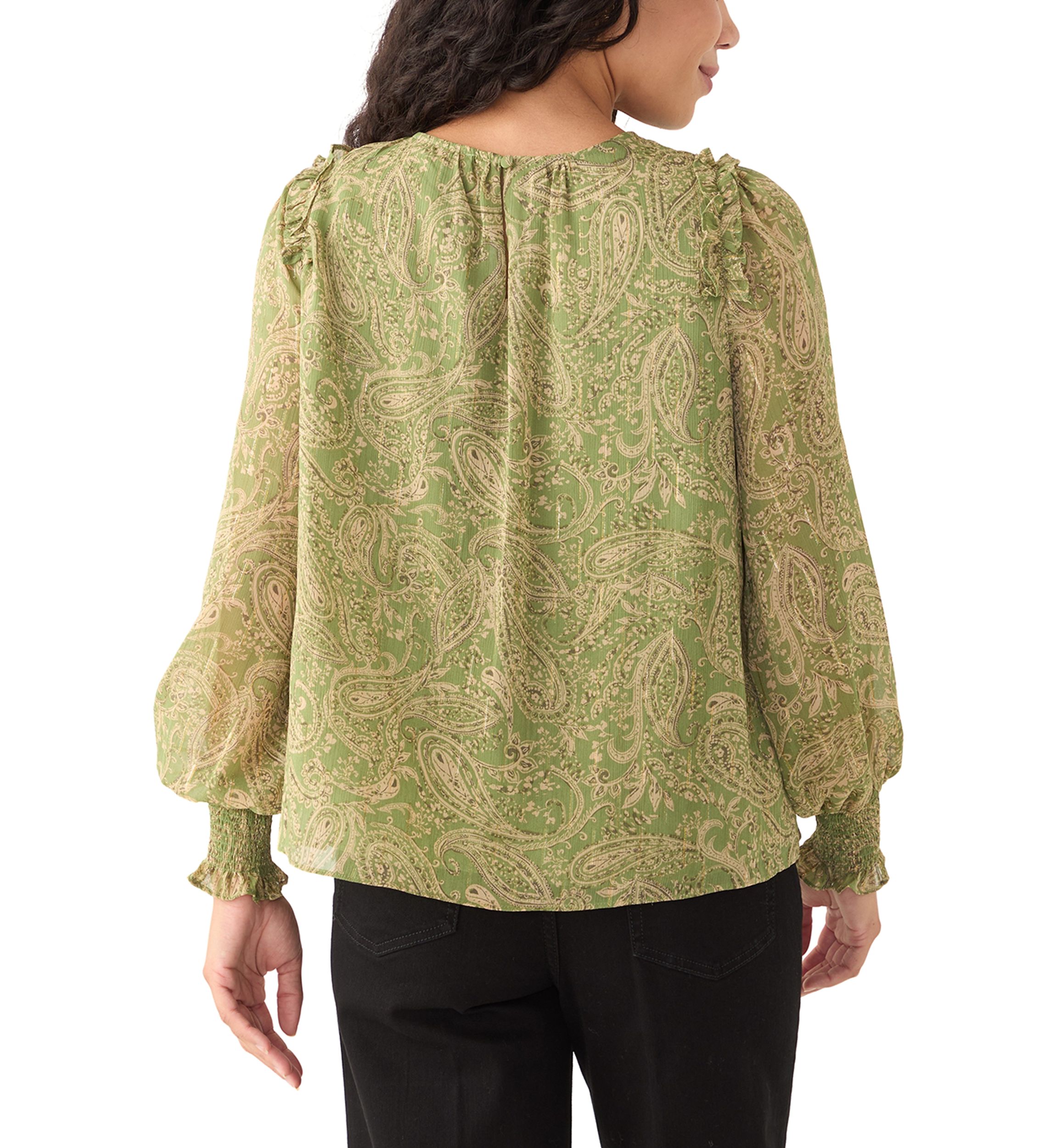 Petite Gathered Neck Blouse