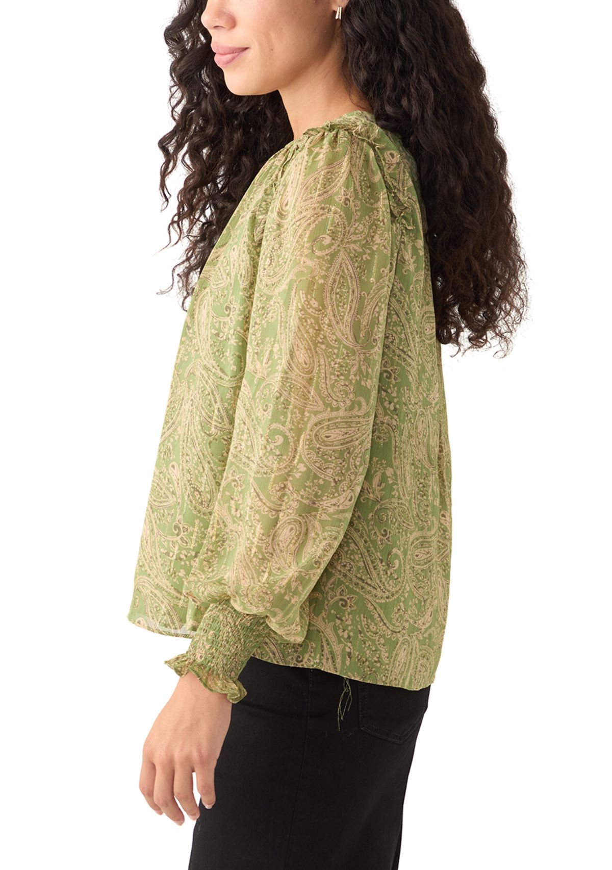 Petite Gathered Neck Blouse