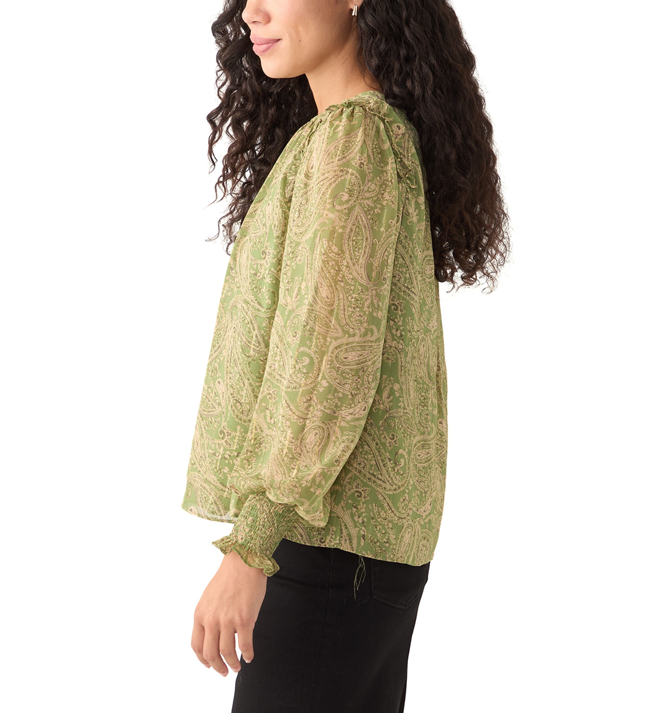 Petite Gathered Neck Blouse
