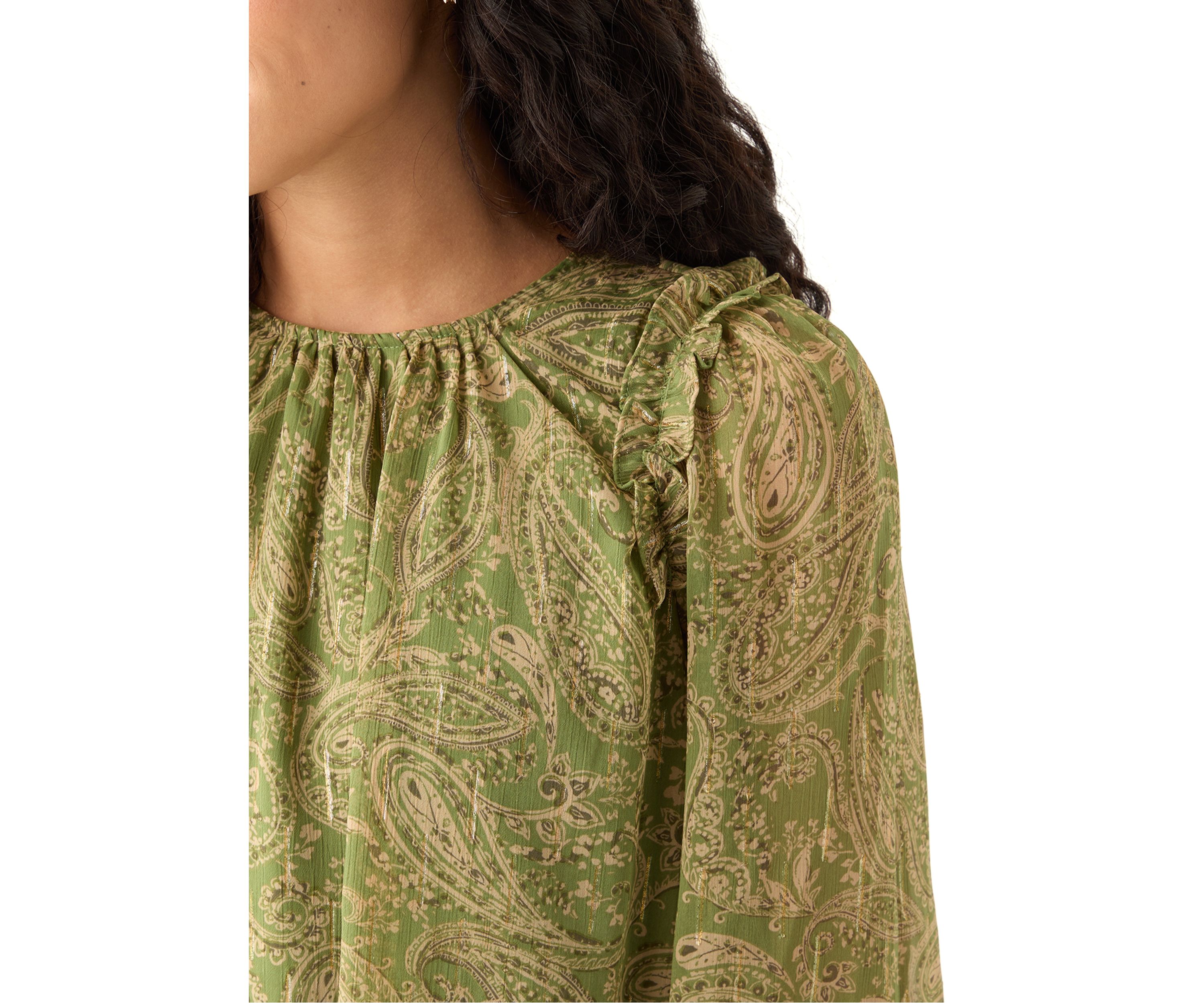 Petite Gathered Neck Blouse