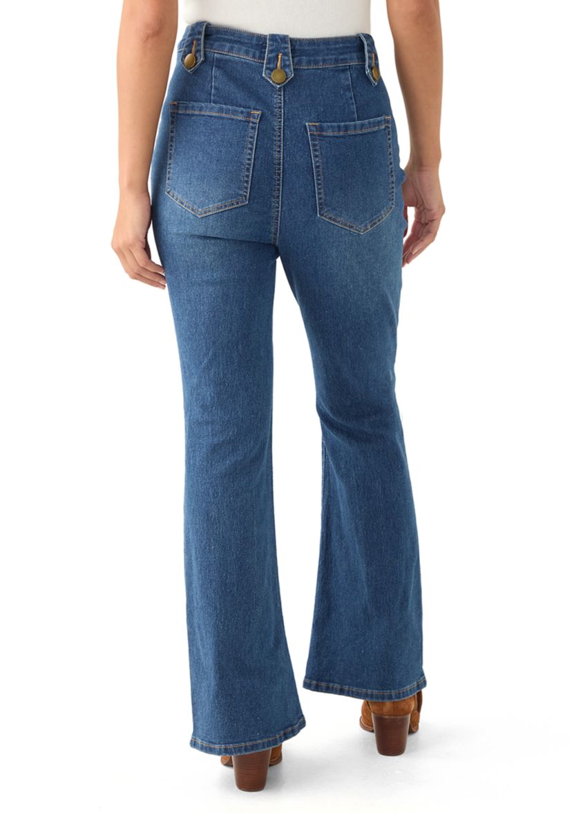 Petite Flare Leg High Waisted Pants 